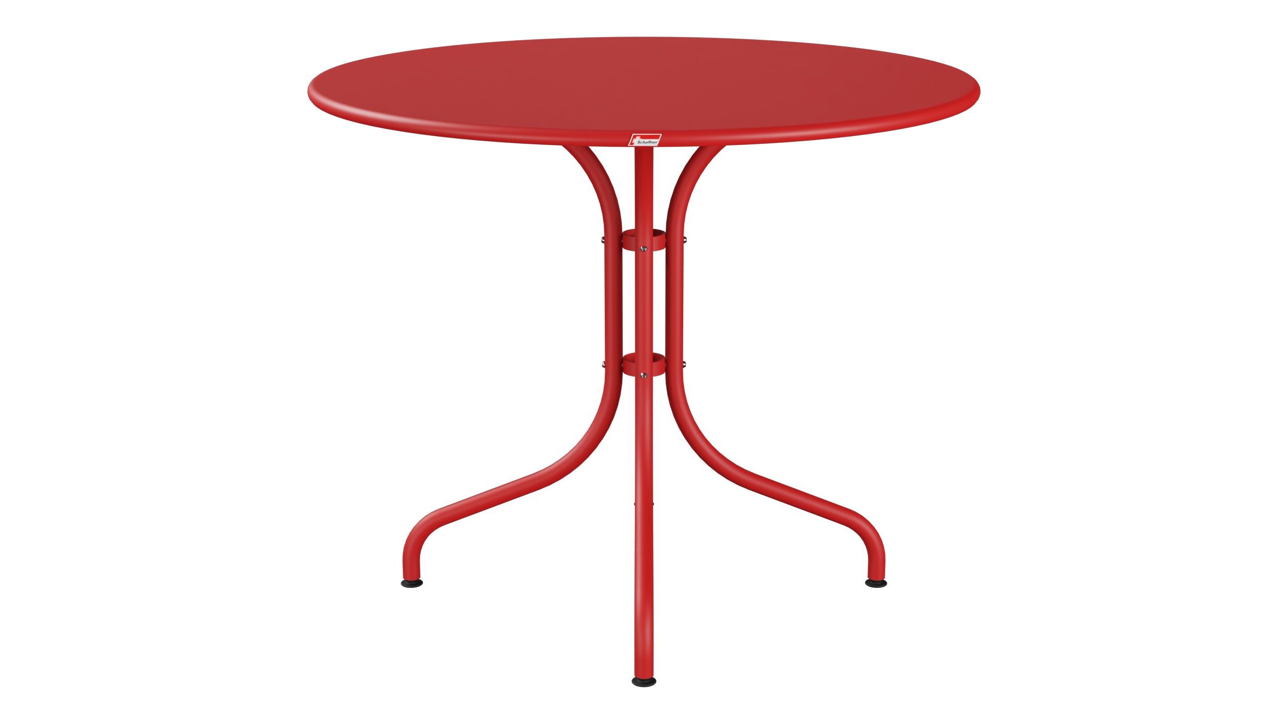 St. Moritz Metall-Gartentisch ø90 in Rot präsentiert im Onlineshop von KAQTU Design AG. Gartentisch ist von Schaffner