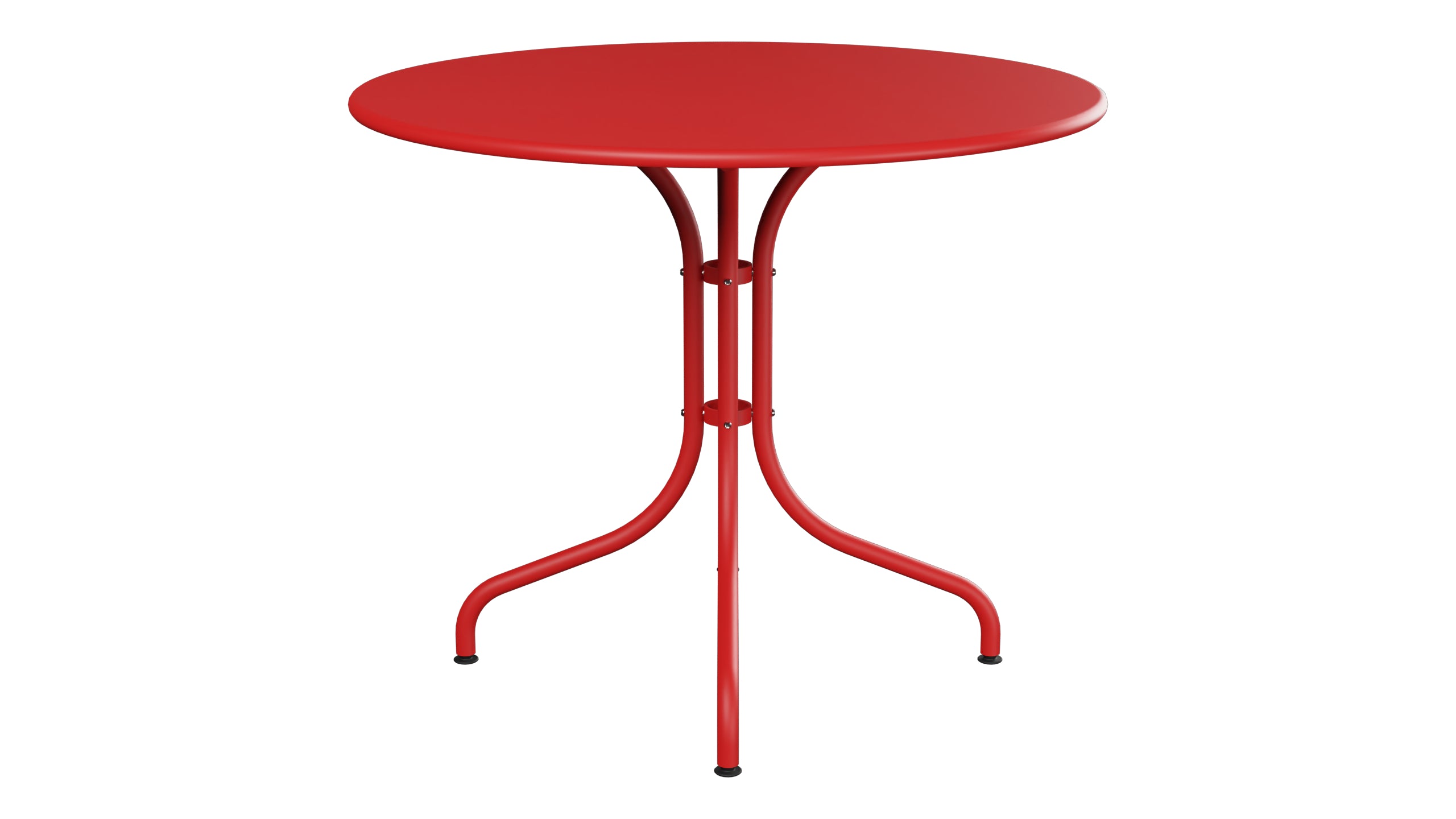 St. Moritz Metall-Gartentisch ø90 in Rot präsentiert im Onlineshop von KAQTU Design AG. Gartentisch ist von Schaffner