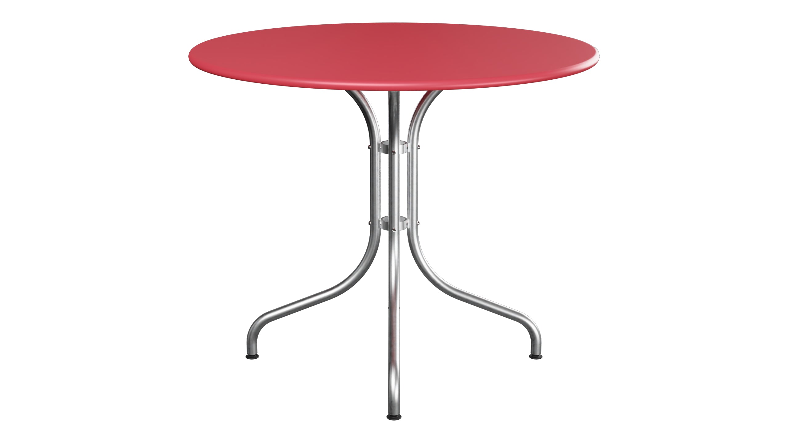 St. Moritz Metall-Gartentisch ø90 in Ahornrot präsentiert im Onlineshop von KAQTU Design AG. Gartentisch ist von Schaffner