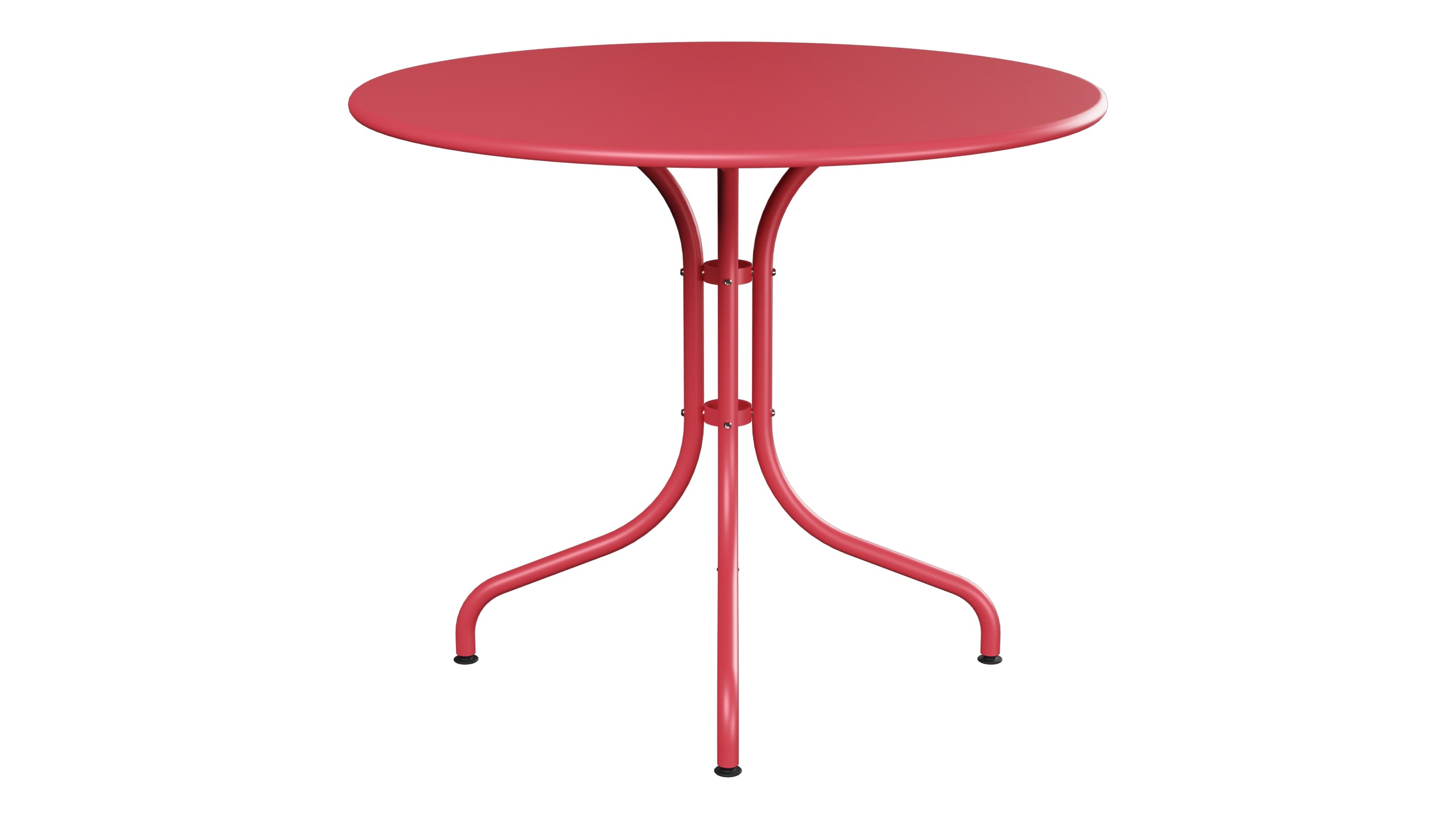 St. Moritz Metall-Gartentisch ø90 in Ahornrot präsentiert im Onlineshop von KAQTU Design AG. Gartentisch ist von Schaffner
