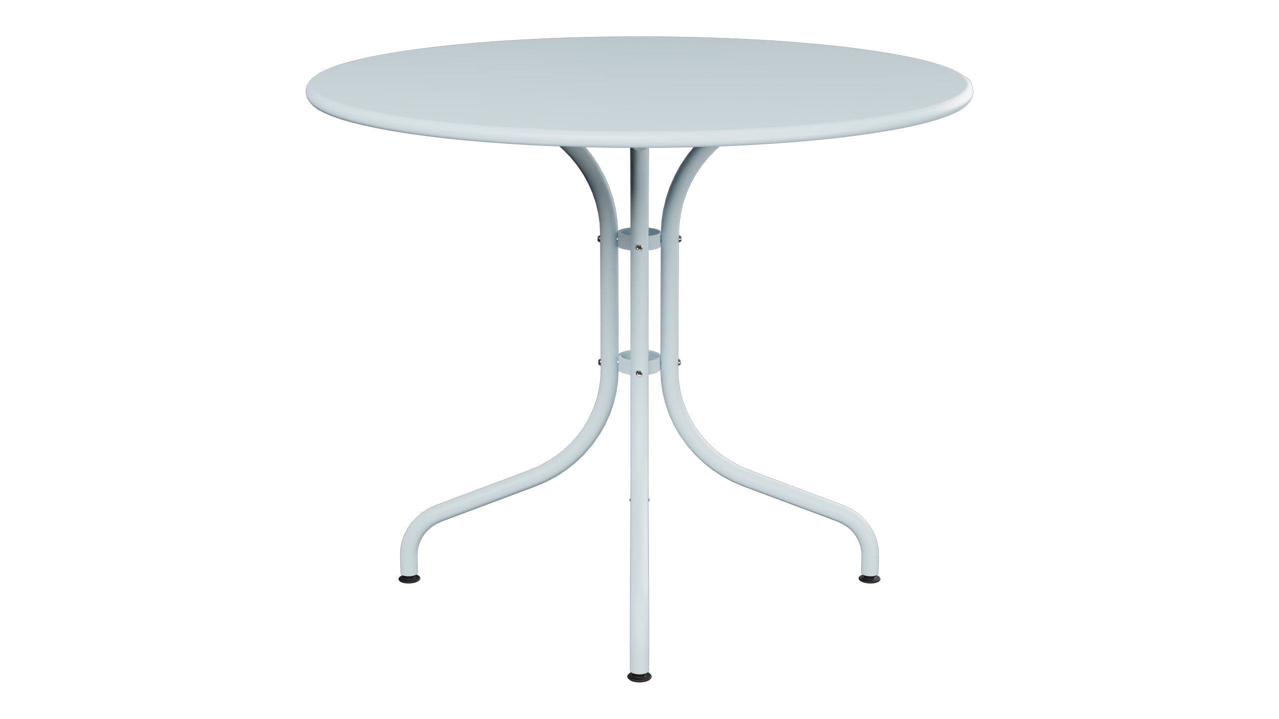 St. Moritz Metall-Gartentisch ø90 in Pastellblau präsentiert im Onlineshop von KAQTU Design AG. Gartentisch ist von Schaffner