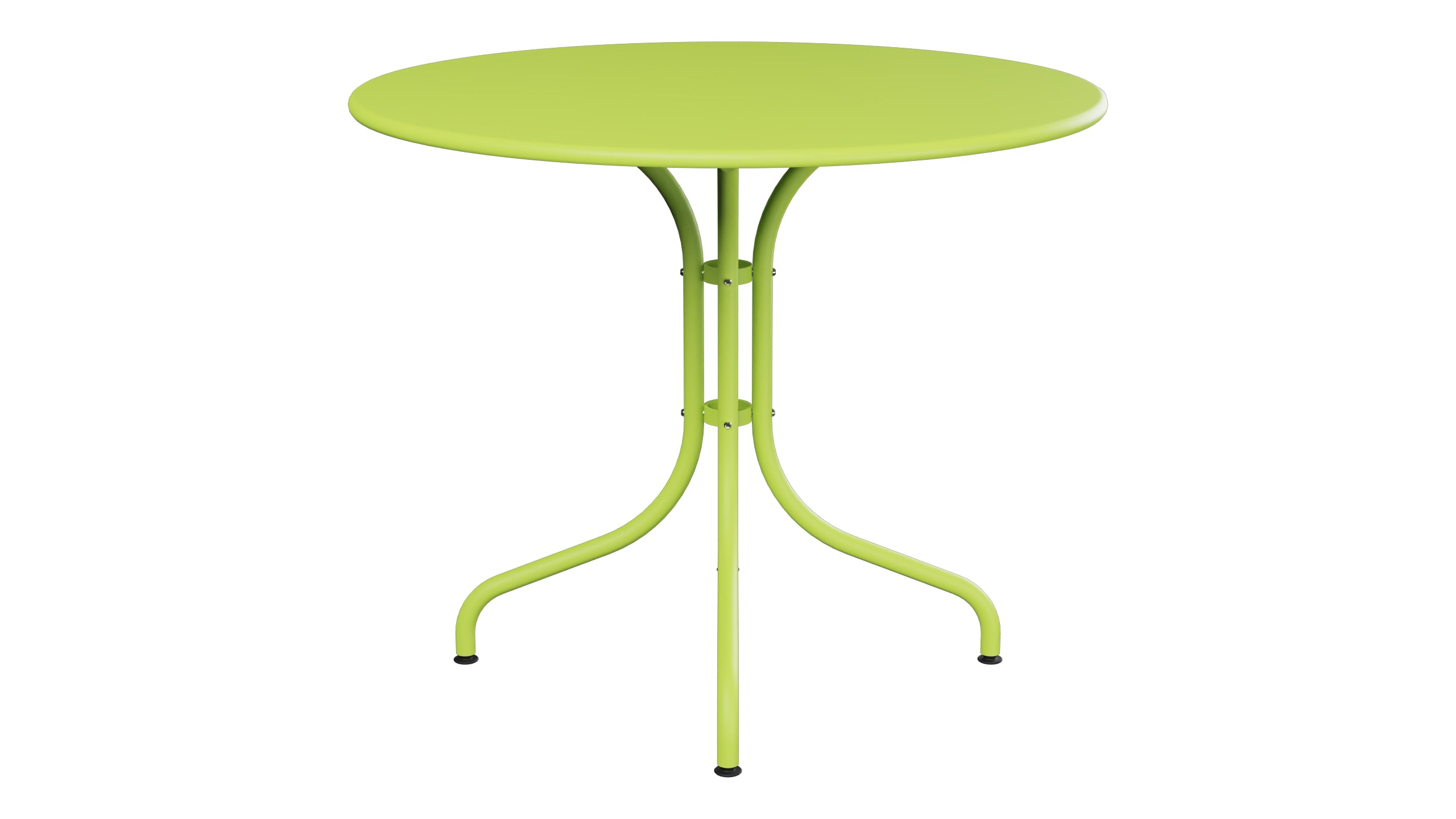 St. Moritz Metall-Gartentisch ø90 in Hellgrün präsentiert im Onlineshop von KAQTU Design AG. Gartentisch ist von Schaffner