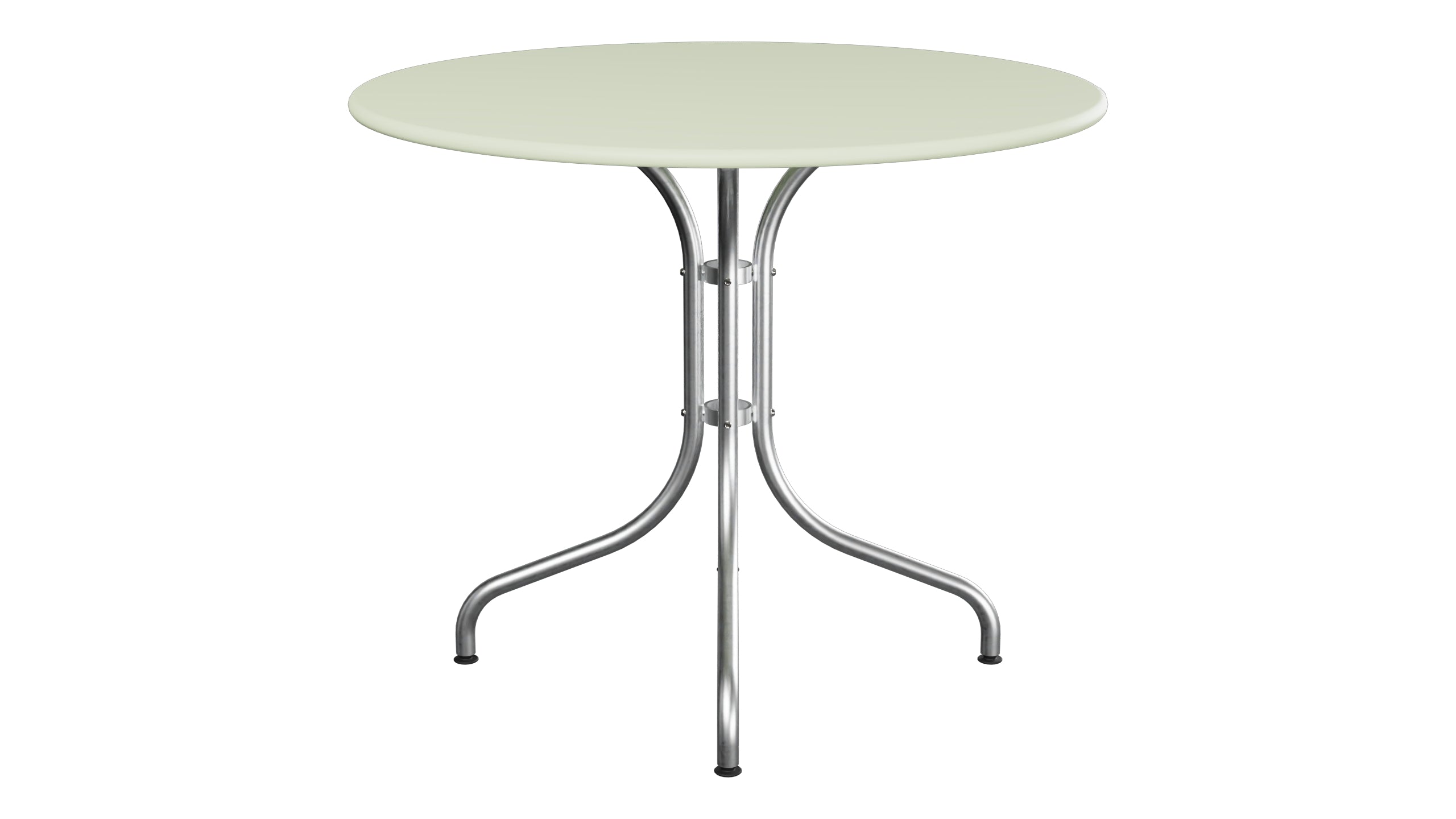 St. Moritz Metall-Gartentisch ø90 in Pastellgrün präsentiert im Onlineshop von KAQTU Design AG. Gartentisch ist von Schaffner