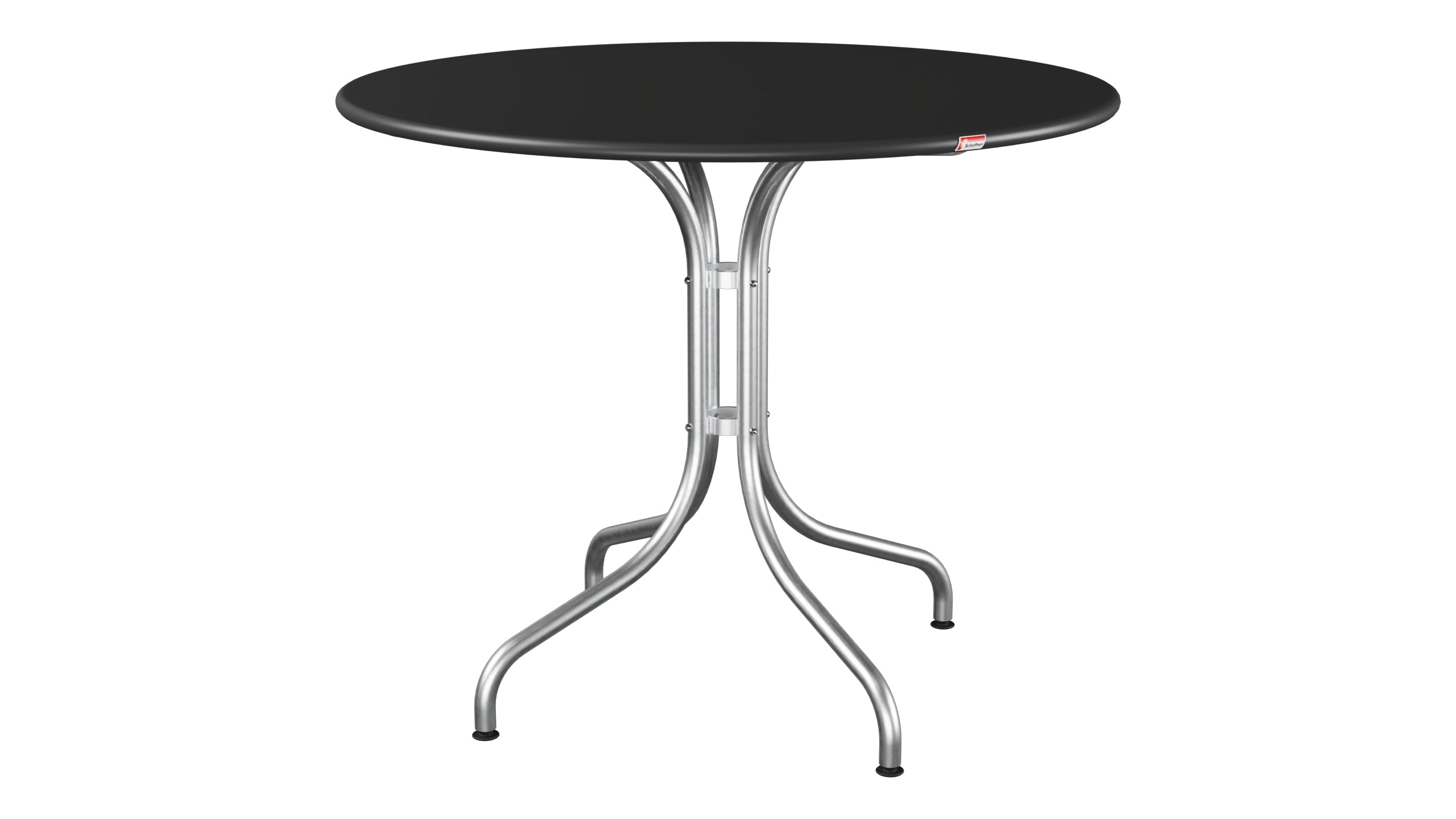 St. Moritz Metall-Gartentisch ø90 in Anthrazit präsentiert im Onlineshop von KAQTU Design AG. Gartentisch ist von Schaffner