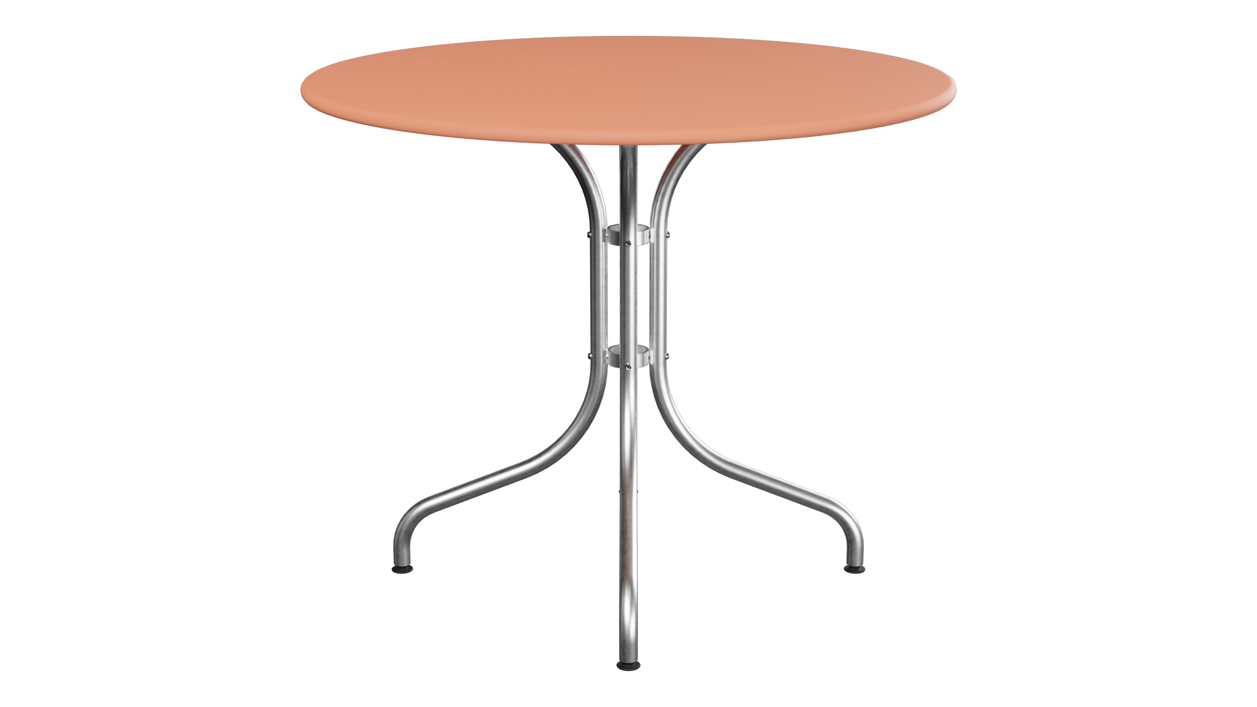 St. Moritz Metall-Gartentisch ø90 in Pastellterracotta präsentiert im Onlineshop von KAQTU Design AG. Gartentisch ist von Schaffner