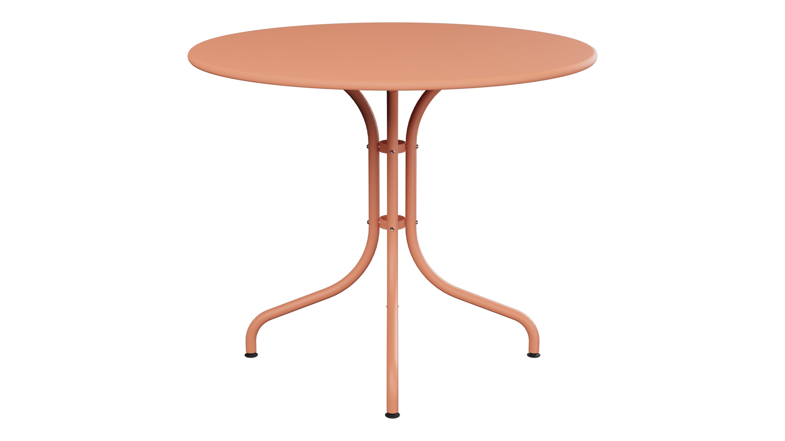 St. Moritz Metall-Gartentisch ø90 in Pastellterracotta präsentiert im Onlineshop von KAQTU Design AG. Gartentisch ist von Schaffner