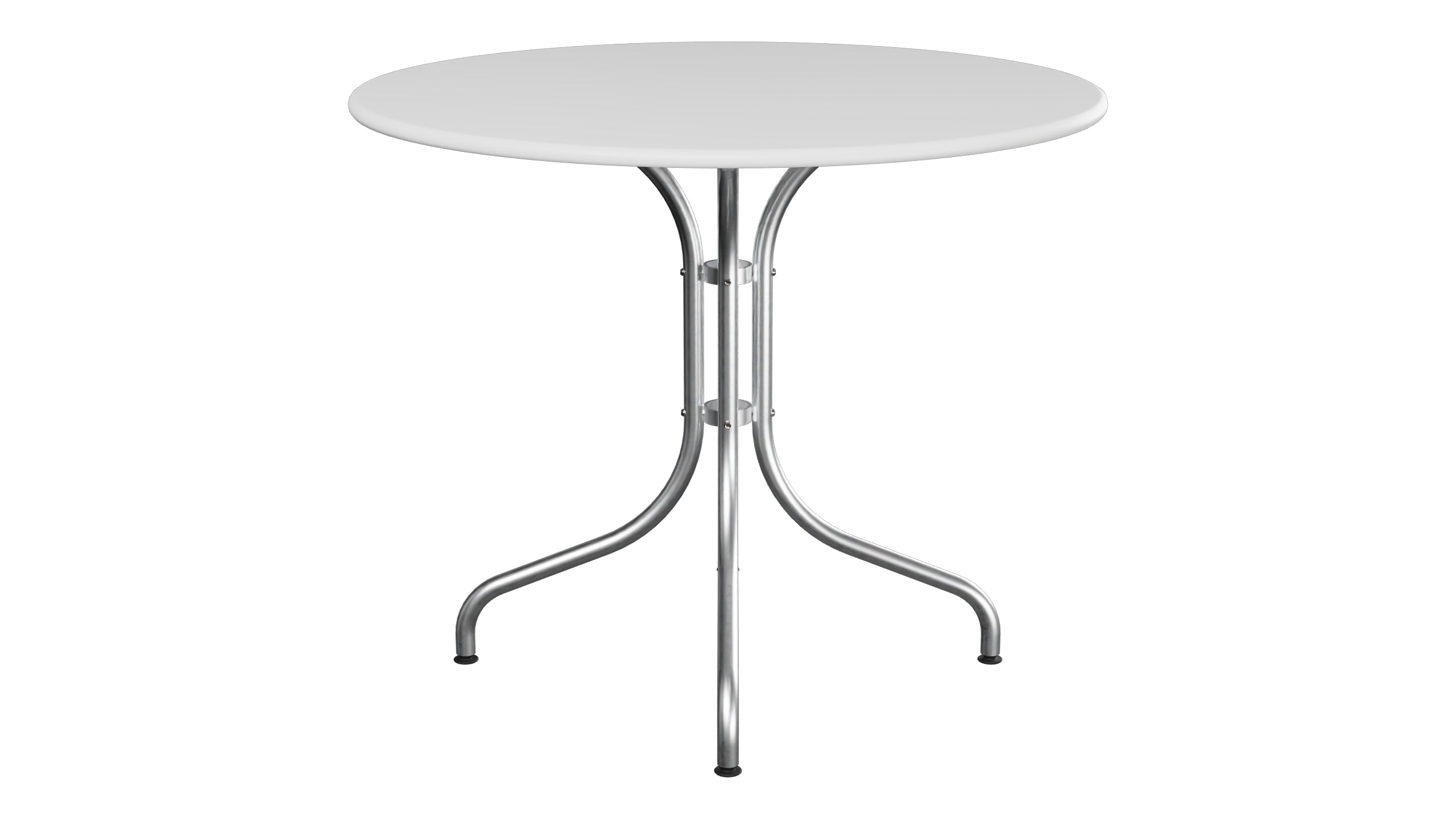 St. Moritz Metall-Gartentisch ø90 in Weiss präsentiert im Onlineshop von KAQTU Design AG. Gartentisch ist von Schaffner