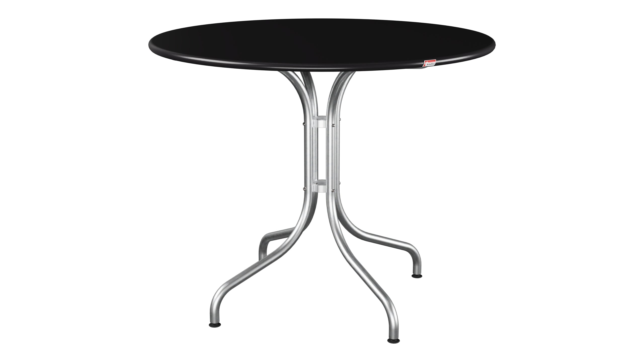 St. Moritz Metall-Gartentisch ø90 in Schwarz präsentiert im Onlineshop von KAQTU Design AG. Gartentisch ist von Schaffner
