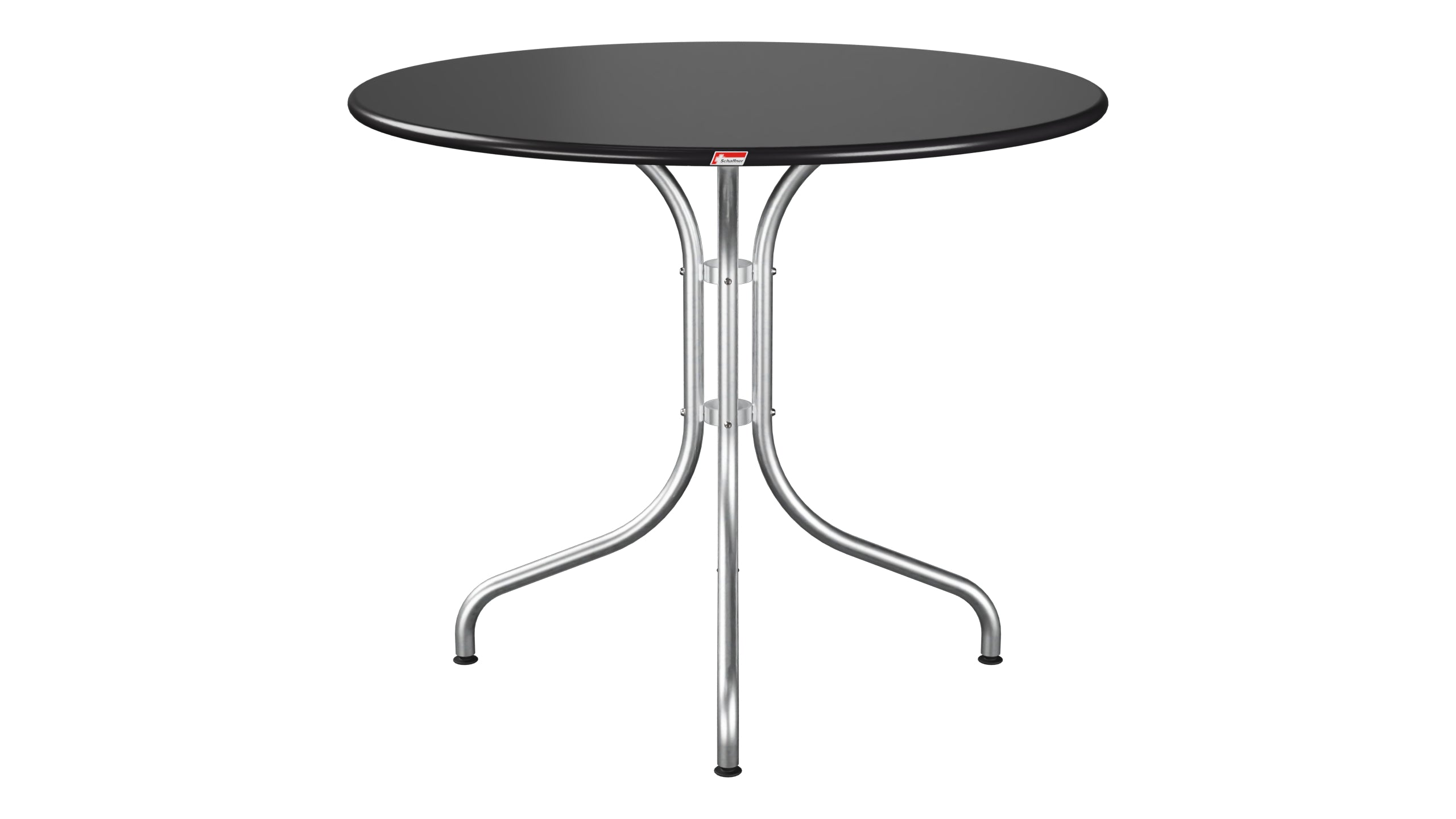 St. Moritz Metall-Gartentisch ø90 in Schwarz präsentiert im Onlineshop von KAQTU Design AG. Gartentisch ist von Schaffner