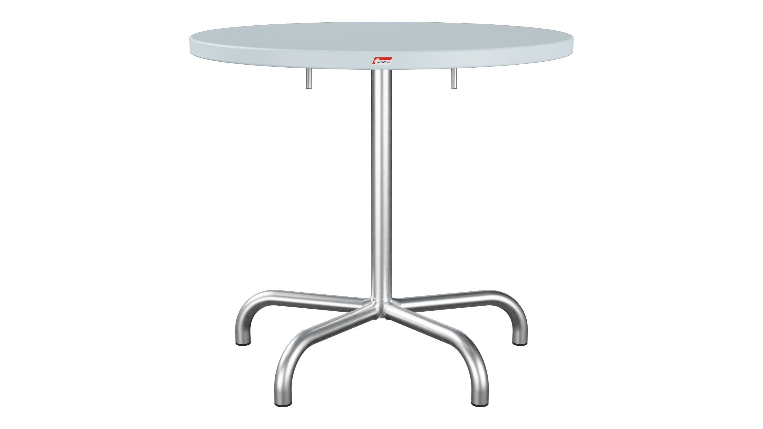 Säntis Metall-Gartentisch ø80 klappbar in Pastellblau präsentiert im Onlineshop von KAQTU Design AG. Gartentisch ist von Schaffner