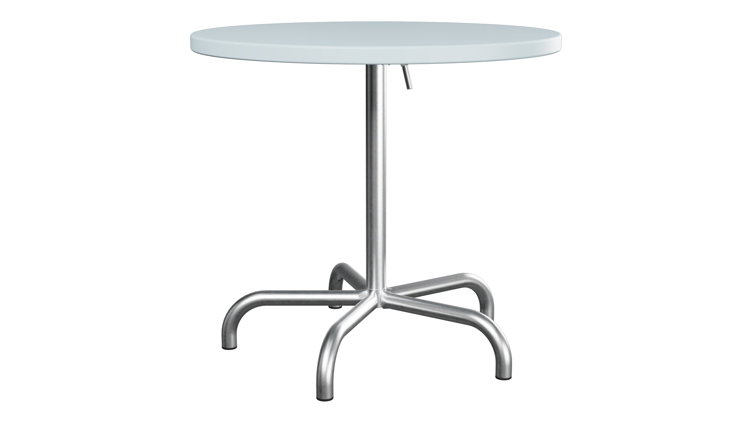 Säntis Metall-Gartentisch ø80 klappbar in Pastellblau präsentiert im Onlineshop von KAQTU Design AG. Gartentisch ist von Schaffner