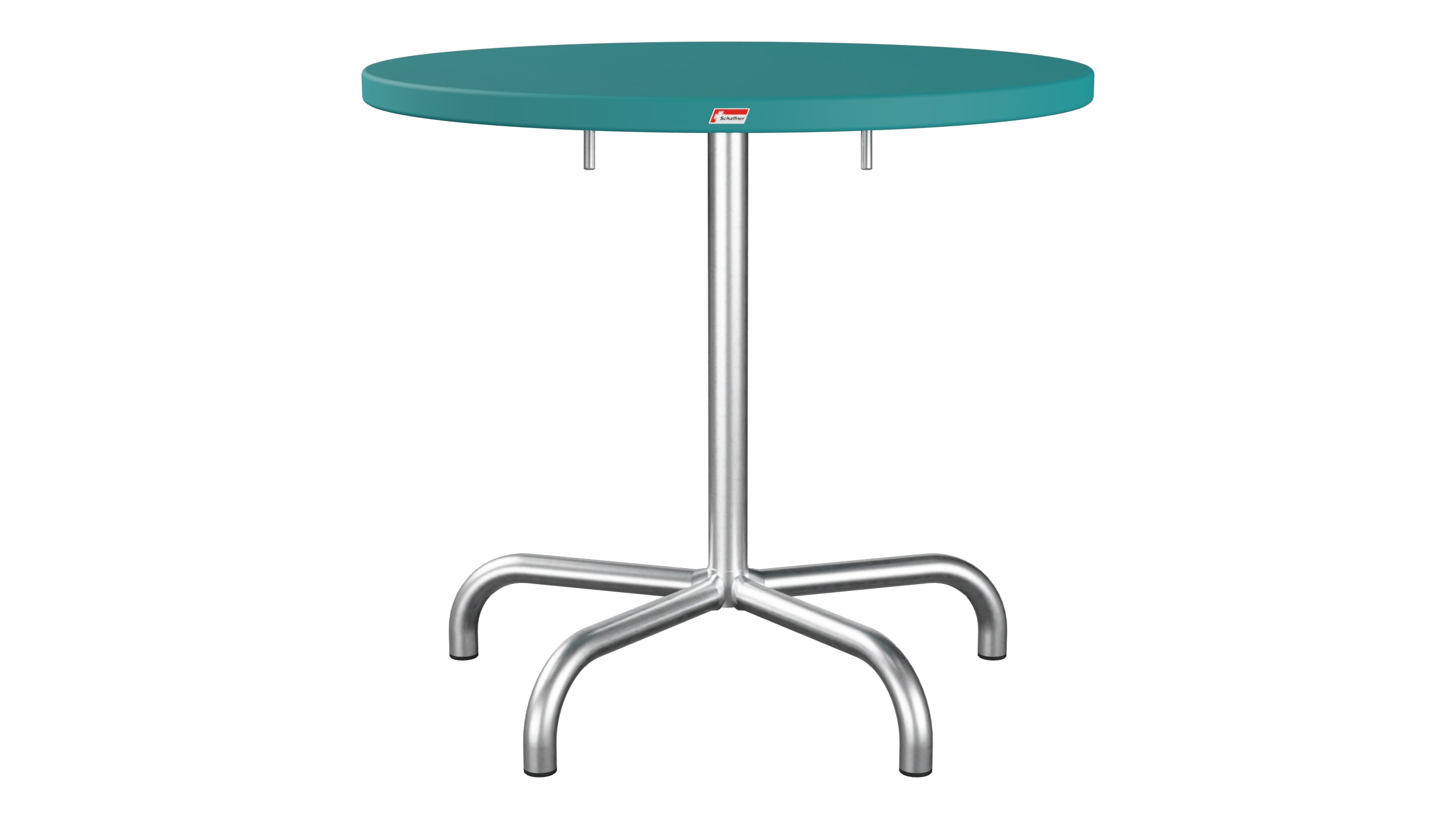 Säntis Metall-Gartentisch ø80 klappbar in Kaliblau präsentiert im Onlineshop von KAQTU Design AG. Gartentisch ist von Schaffner