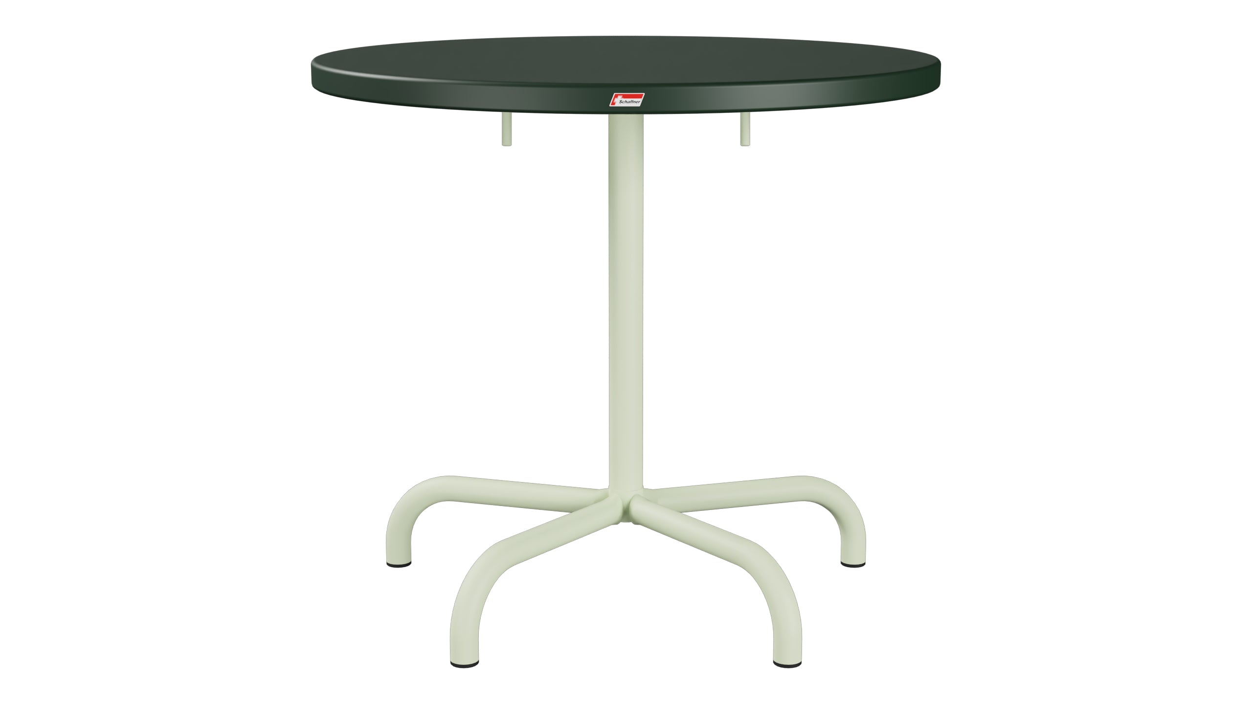 Säntis Metall-Gartentisch ø80 klappbar in Tannengrün präsentiert im Onlineshop von KAQTU Design AG. Gartentisch ist von Schaffner