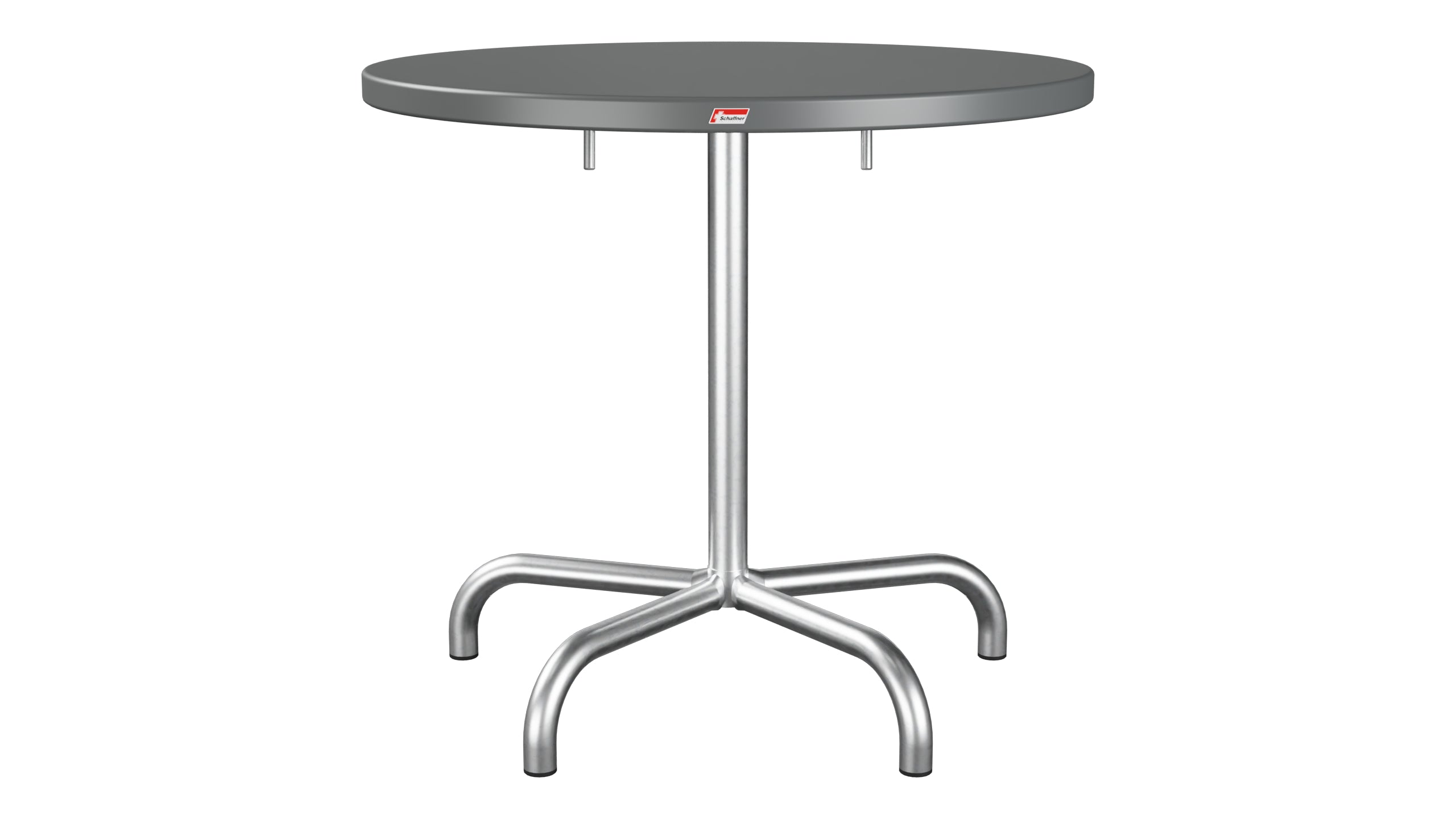 Säntis Metall-Gartentisch ø80 klappbar in Graphit präsentiert im Onlineshop von KAQTU Design AG. Gartentisch ist von Schaffner