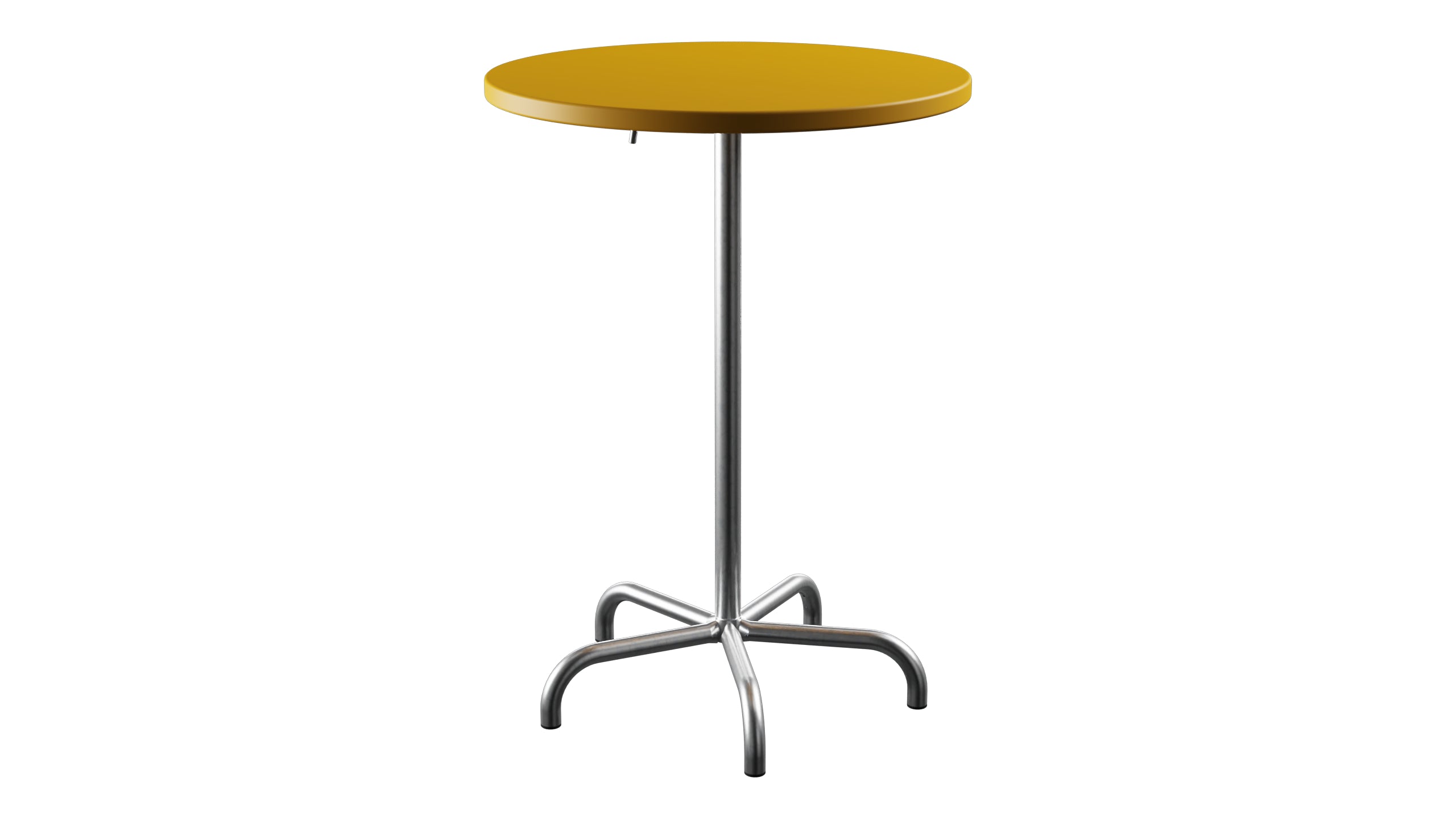 Säntis Metall-Stehtisch Outdoor ø80 / 110 klappbar in Gelb präsentiert im Onlineshop von KAQTU Design AG. Hochtisch Outdoor ist von Schaffner