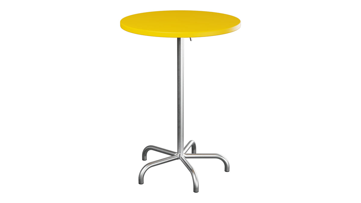 Säntis Metall-Stehtisch Outdoor ø80 / 110 klappbar in Gelb präsentiert im Onlineshop von KAQTU Design AG. Hochtisch Outdoor ist von Schaffner