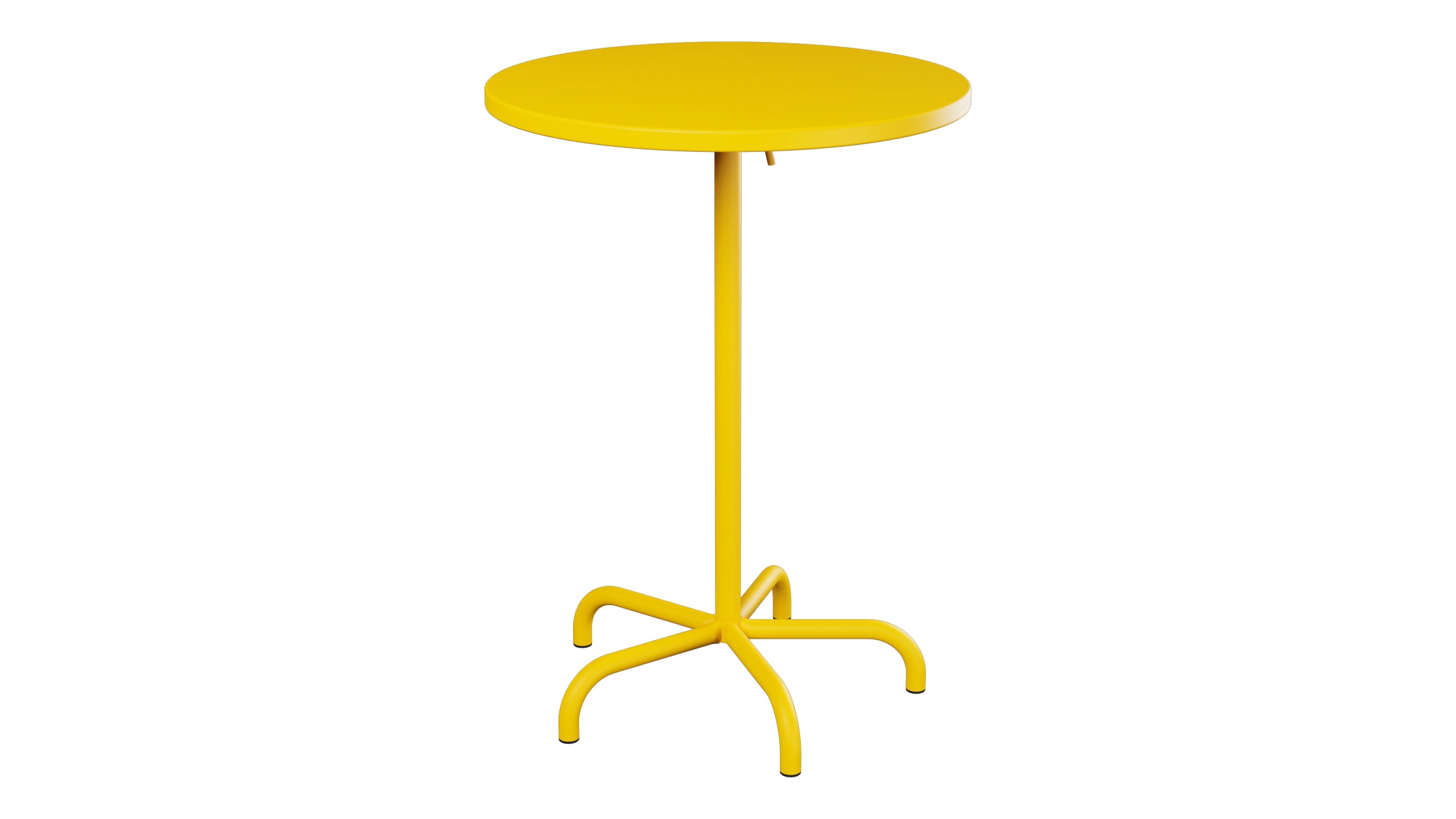 Säntis Metall-Stehtisch Outdoor ø80 / 110 klappbar in Gelb präsentiert im Onlineshop von KAQTU Design AG. Hochtisch Outdoor ist von Schaffner