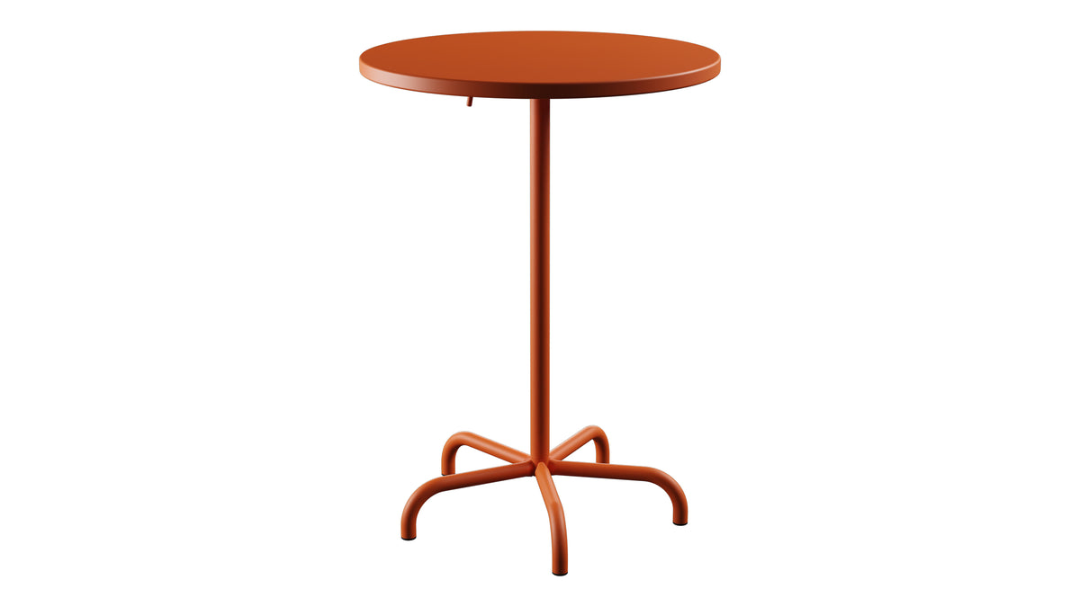 Säntis Metall-Stehtisch Outdoor ø80 / 110 klappbar in Orange präsentiert im Onlineshop von KAQTU Design AG. Hochtisch Outdoor ist von Schaffner