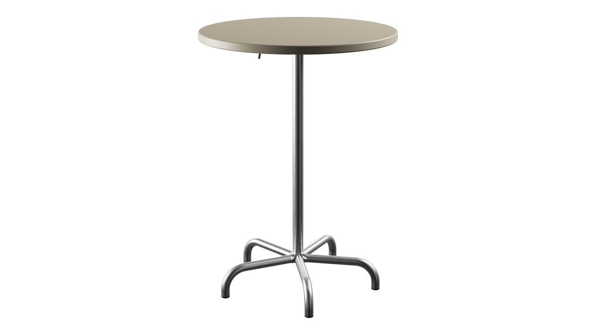 Säntis Metall-Stehtisch Outdoor ø80 / 110 klappbar in Pastellsand präsentiert im Onlineshop von KAQTU Design AG. Hochtisch Outdoor ist von Schaffner