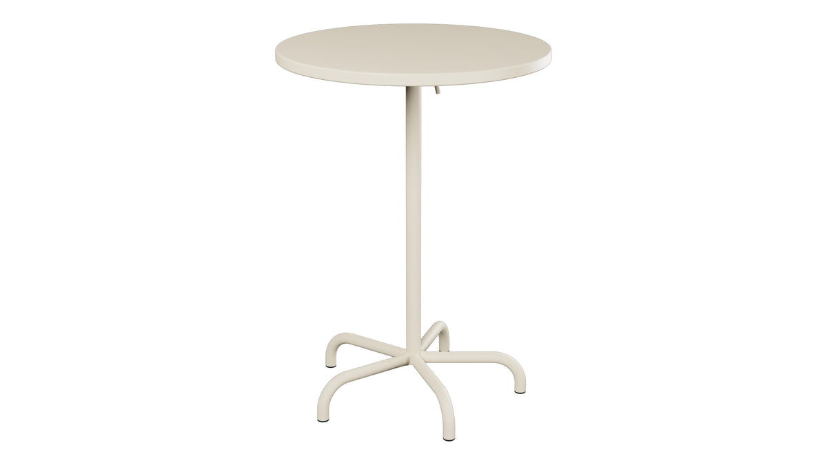Säntis Metall-Stehtisch Outdoor ø80 / 110 klappbar in Pastellsand präsentiert im Onlineshop von KAQTU Design AG. Hochtisch Outdoor ist von Schaffner