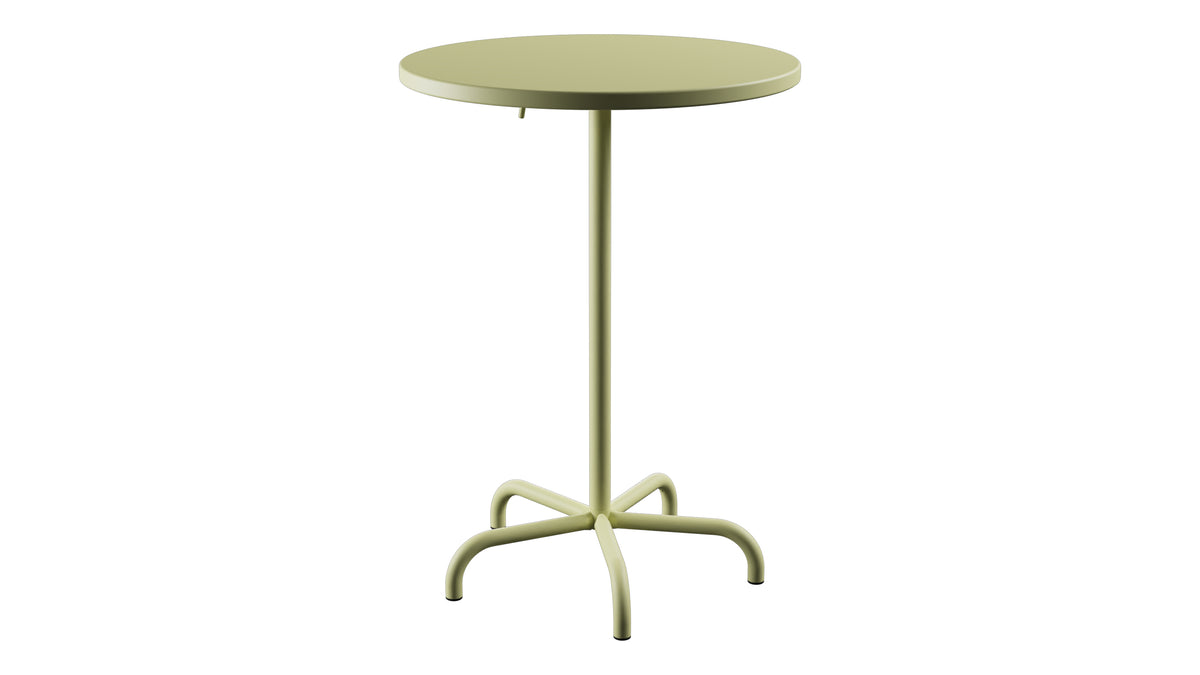 Säntis Metall-Stehtisch Outdoor ø80 / 110 klappbar in Buchsbaumgelb präsentiert im Onlineshop von KAQTU Design AG. Hochtisch Outdoor ist von Schaffner
