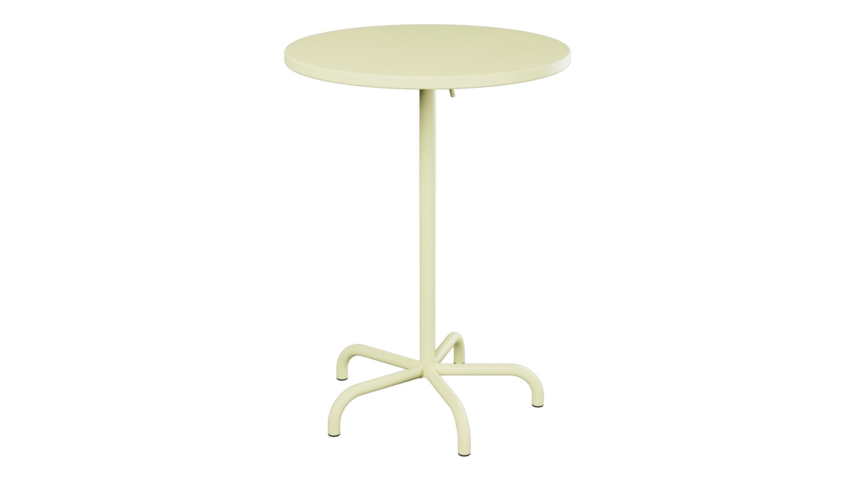 Säntis Metall-Stehtisch Outdoor ø80 / 110 klappbar in Buchsbaumgelb präsentiert im Onlineshop von KAQTU Design AG. Hochtisch Outdoor ist von Schaffner
