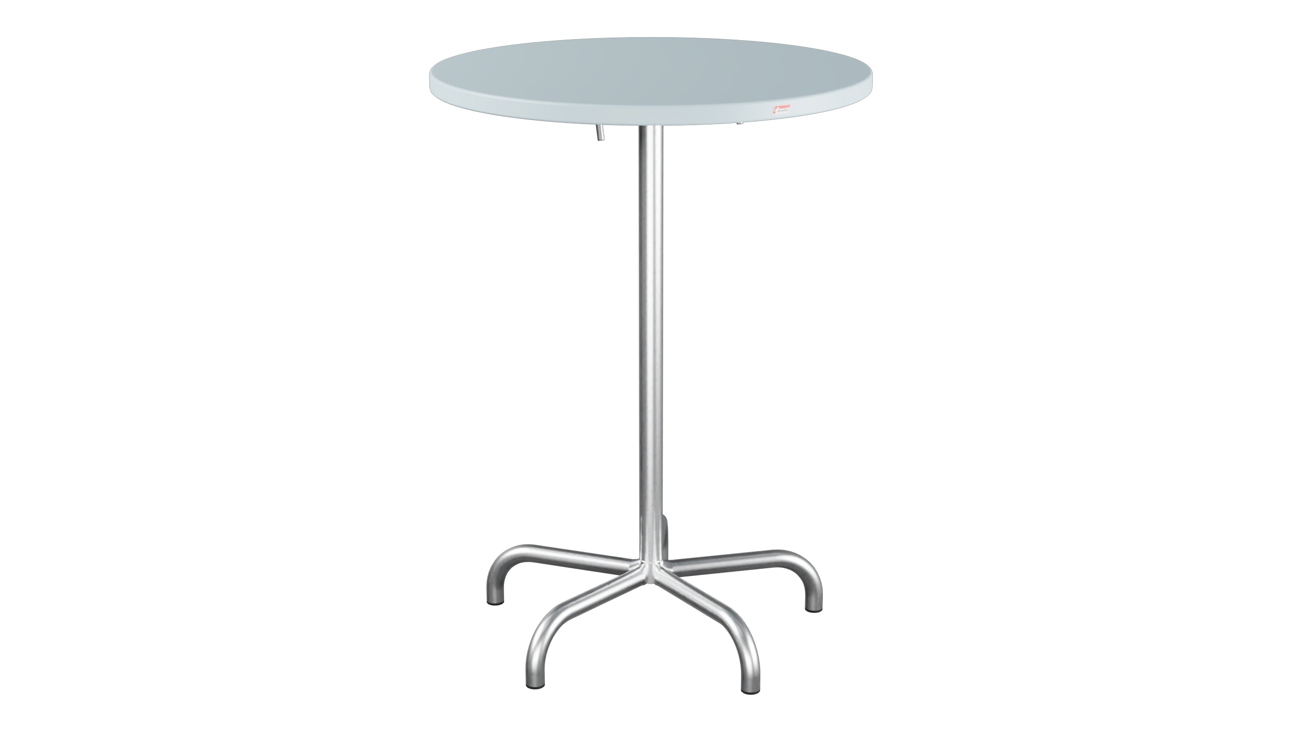 Säntis Metall-Stehtisch Outdoor ø80 / 110 klappbar in Pastellblau präsentiert im Onlineshop von KAQTU Design AG. Hochtisch Outdoor ist von Schaffner