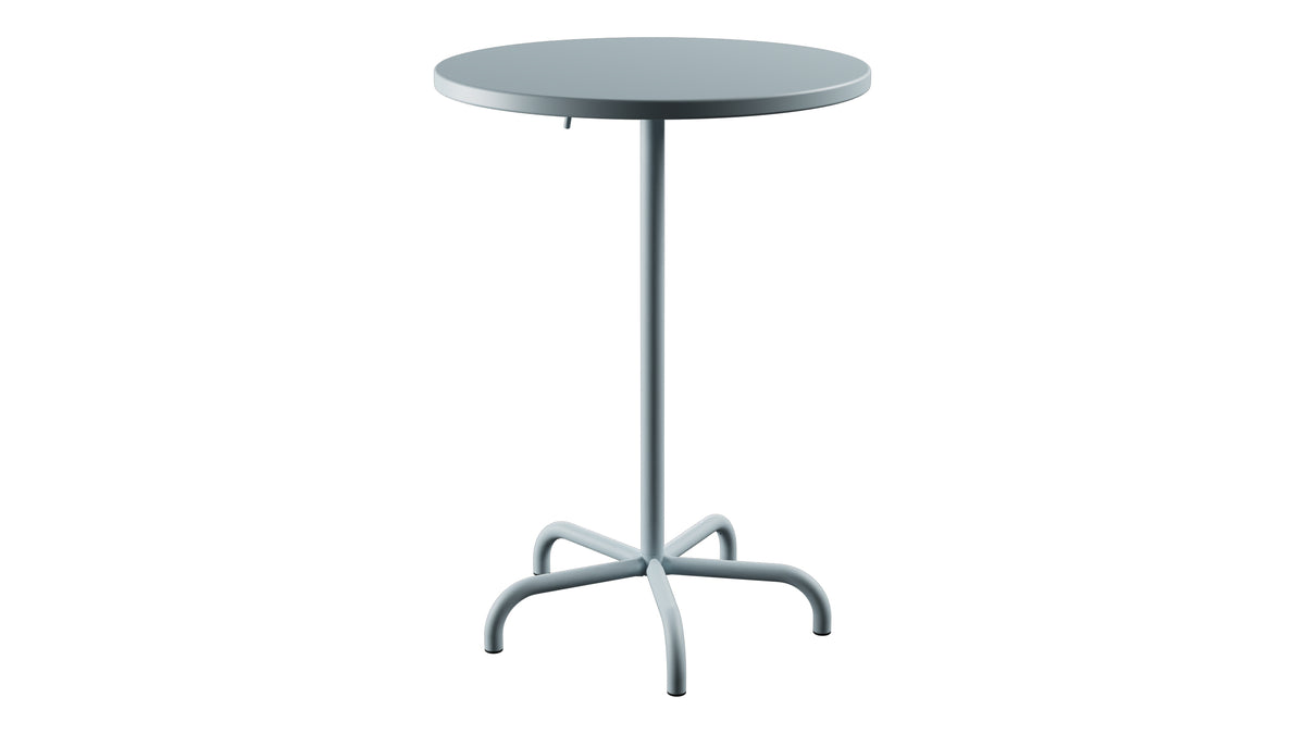 Säntis Metall-Stehtisch Outdoor ø80 / 110 klappbar in Pastellblau präsentiert im Onlineshop von KAQTU Design AG. Hochtisch Outdoor ist von Schaffner