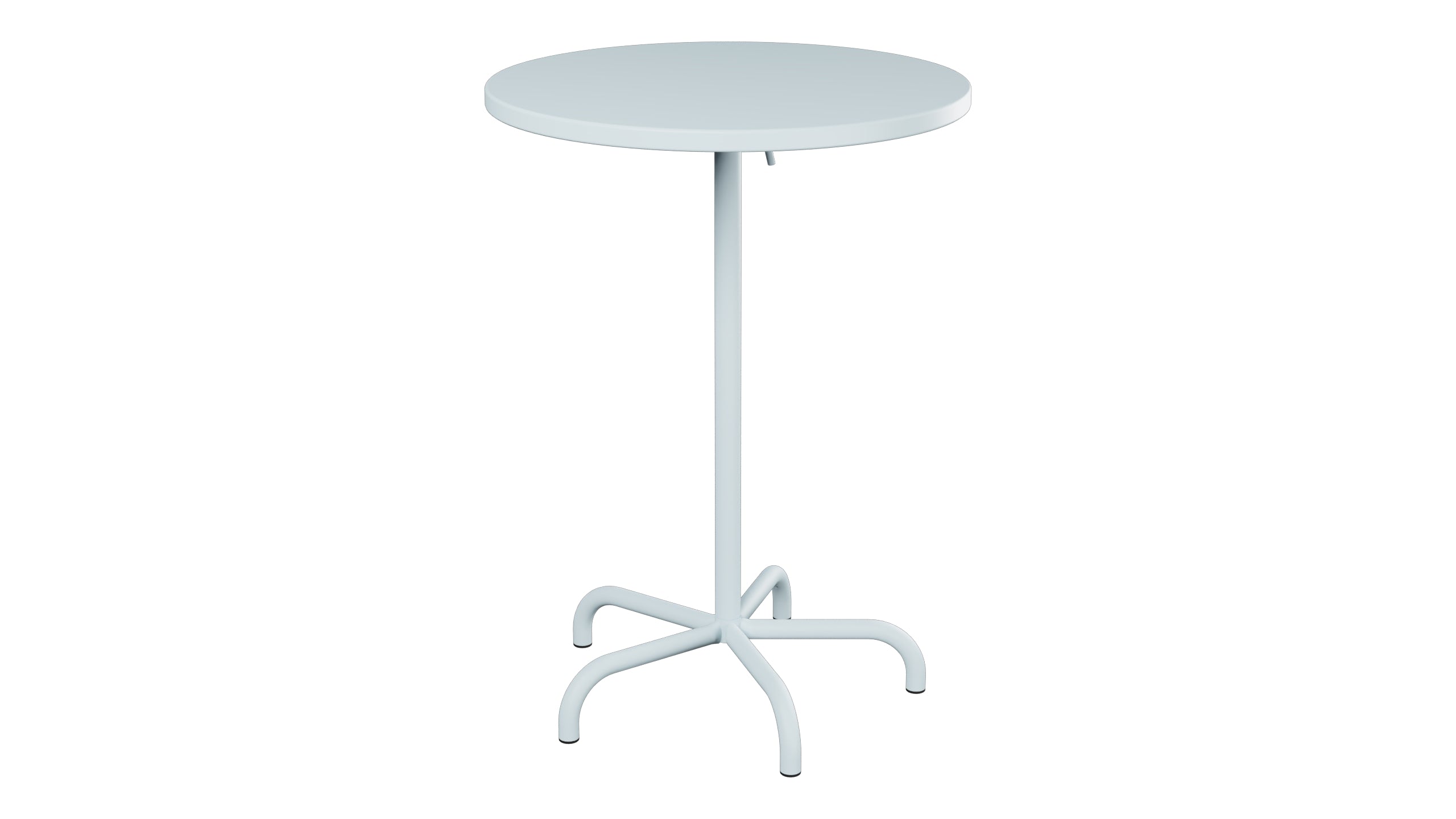 Säntis Metall-Stehtisch Outdoor ø80 / 110 klappbar in Pastellblau präsentiert im Onlineshop von KAQTU Design AG. Hochtisch Outdoor ist von Schaffner