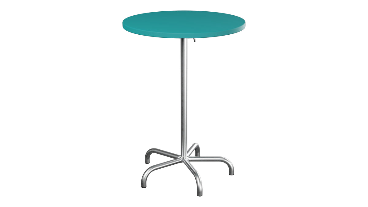 Säntis Metall-Stehtisch Outdoor ø80 / 110 klappbar in Kaliblau präsentiert im Onlineshop von KAQTU Design AG. Hochtisch Outdoor ist von Schaffner
