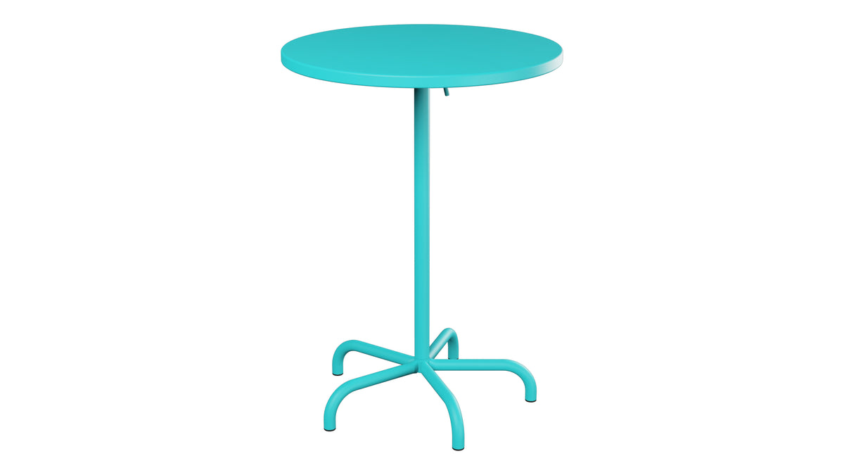 Säntis Metall-Stehtisch Outdoor ø80 / 110 klappbar in Türkis präsentiert im Onlineshop von KAQTU Design AG. Hochtisch Outdoor ist von Schaffner