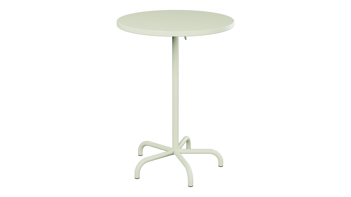 Säntis Metall-Stehtisch Outdoor ø80 / 110 klappbar in Pastellgrün präsentiert im Onlineshop von KAQTU Design AG. Hochtisch Outdoor ist von Schaffner