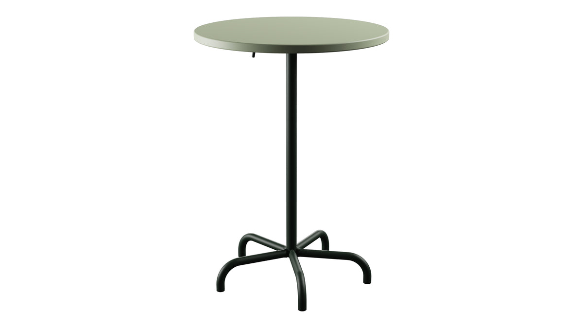 Säntis Metall-Stehtisch Outdoor ø80 / 110 klappbar in Pastellgrün präsentiert im Onlineshop von KAQTU Design AG. Hochtisch Outdoor ist von Schaffner