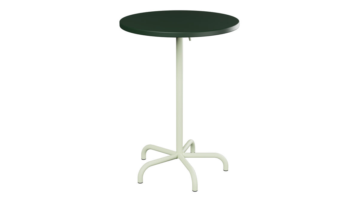 Säntis Metall-Stehtisch Outdoor ø80 / 110 klappbar in Tannengrün präsentiert im Onlineshop von KAQTU Design AG. Hochtisch Outdoor ist von Schaffner