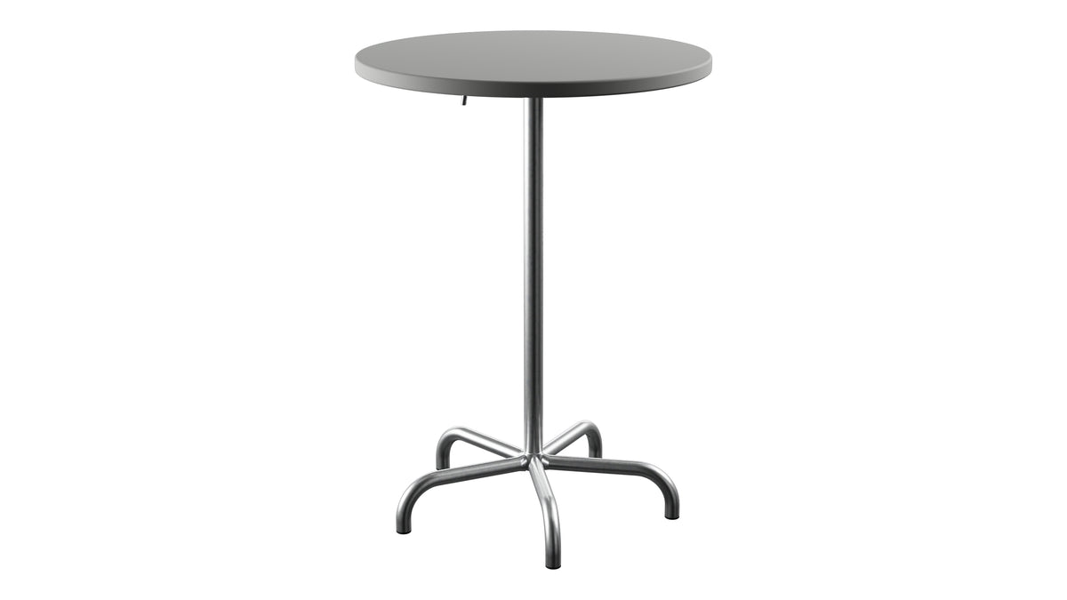 Säntis Metall-Stehtisch Outdoor ø80 / 110 klappbar in Alusilber präsentiert im Onlineshop von KAQTU Design AG. Hochtisch Outdoor ist von Schaffner