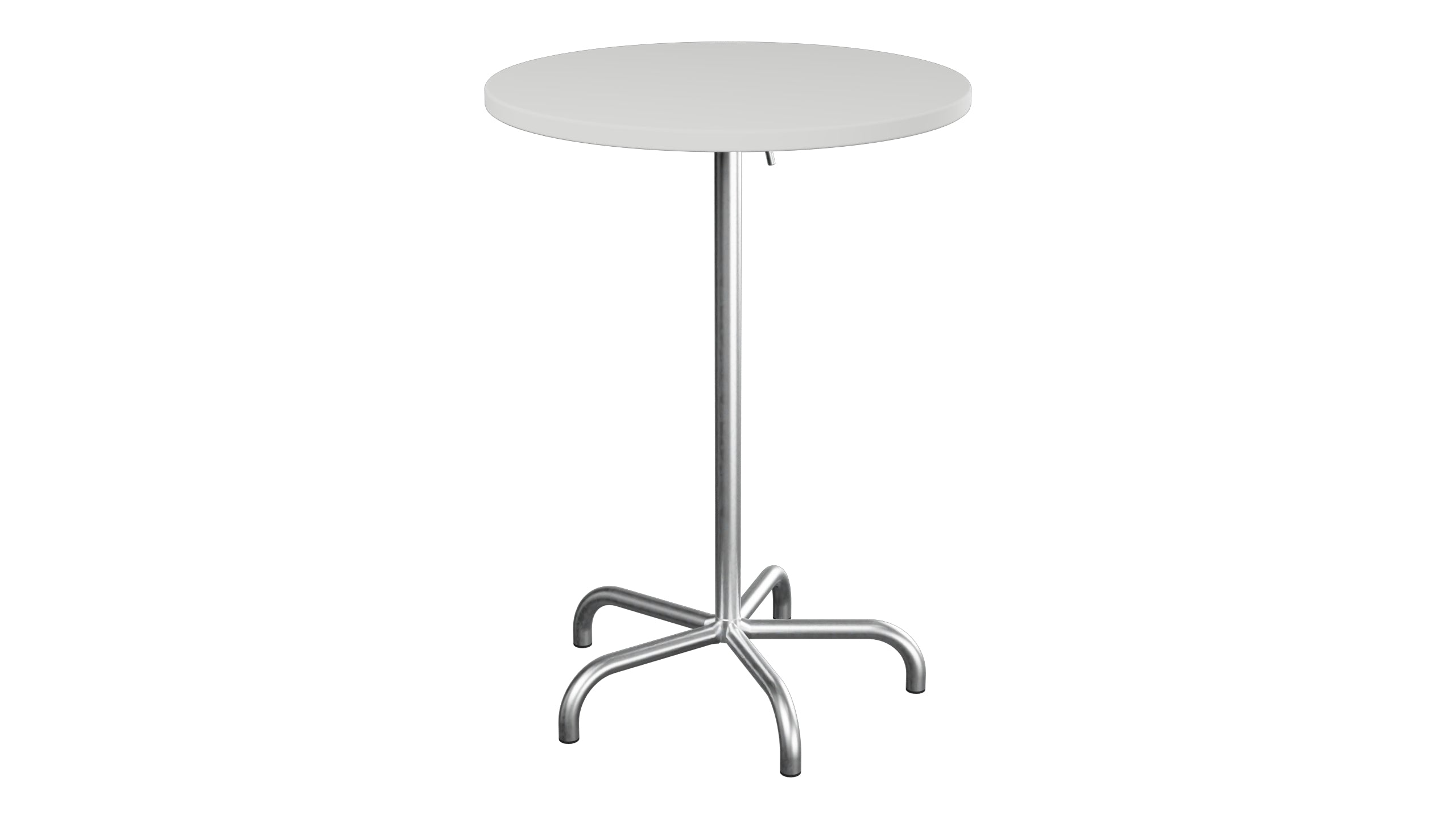 Säntis Metall-Stehtisch Outdoor ø80 / 110 klappbar in Alusilber präsentiert im Onlineshop von KAQTU Design AG. Hochtisch Outdoor ist von Schaffner