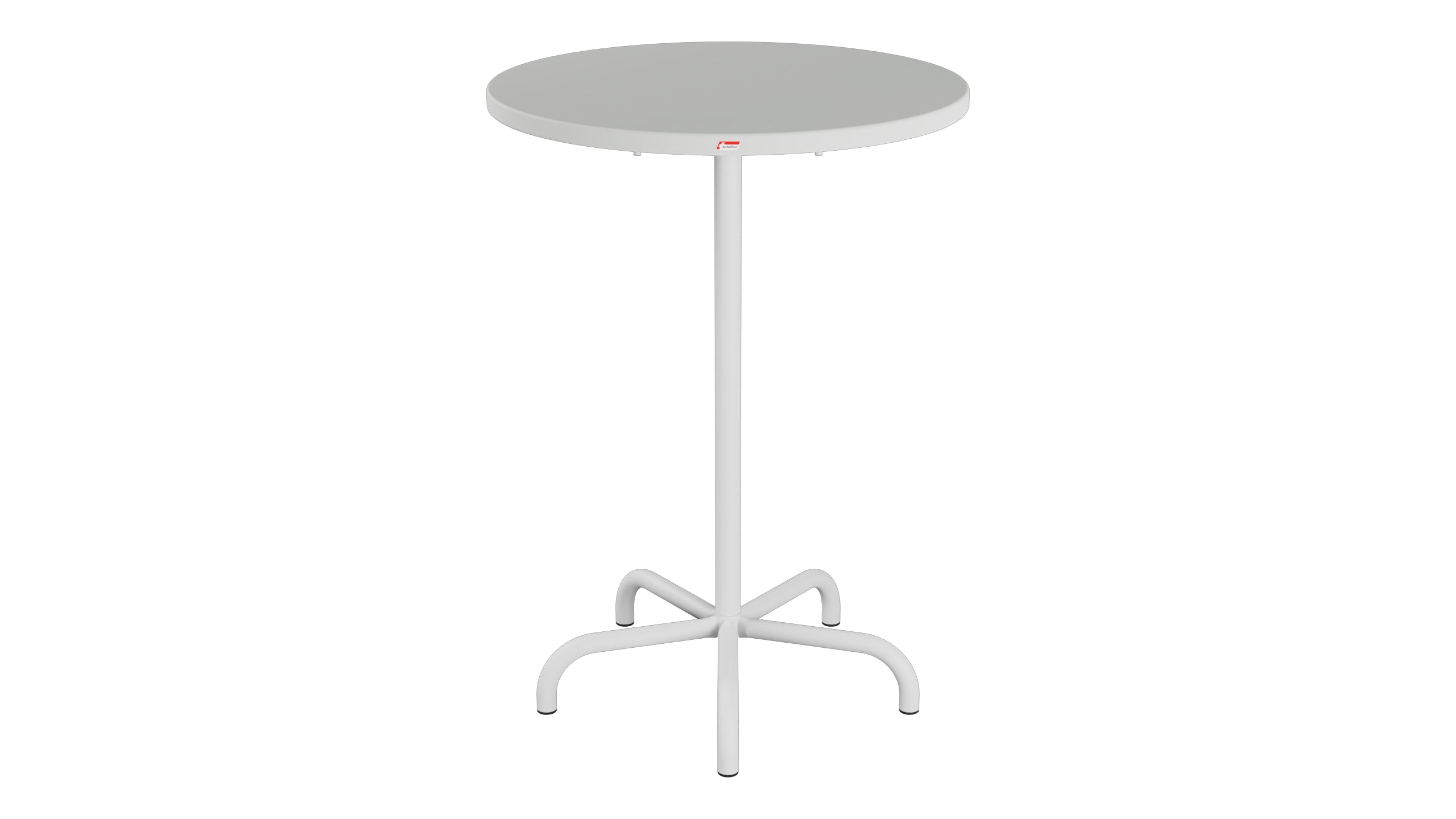Säntis Metall-Stehtisch Outdoor ø80 / 110 klappbar in Alusilber präsentiert im Onlineshop von KAQTU Design AG. Hochtisch Outdoor ist von Schaffner