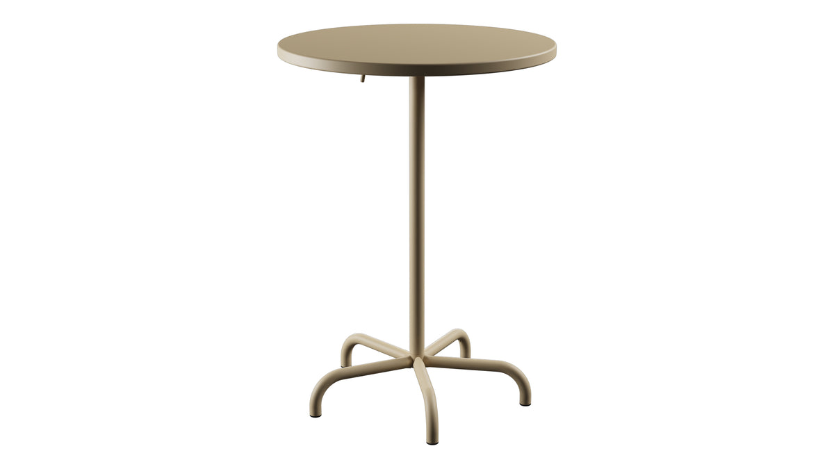 Säntis Metall-Stehtisch Outdoor ø80 / 110 klappbar in Pastellbraun präsentiert im Onlineshop von KAQTU Design AG. Hochtisch Outdoor ist von Schaffner