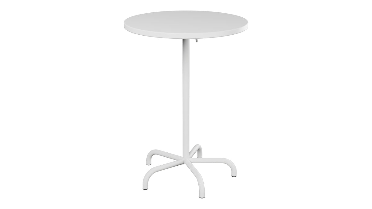 Säntis Metall-Stehtisch Outdoor ø80 / 110 klappbar in Weiss präsentiert im Onlineshop von KAQTU Design AG. Hochtisch Outdoor ist von Schaffner