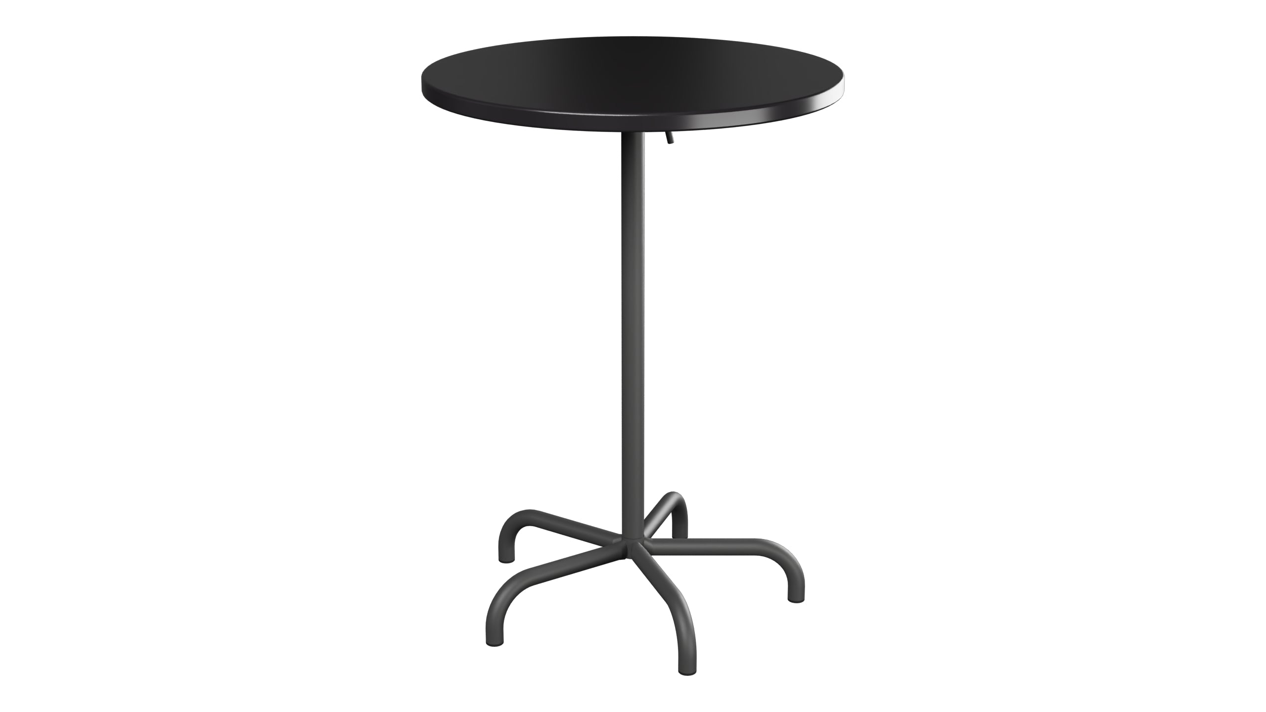 Säntis Metall-Stehtisch Outdoor ø80 / 110 klappbar in Schwarz präsentiert im Onlineshop von KAQTU Design AG. Hochtisch Outdoor ist von Schaffner