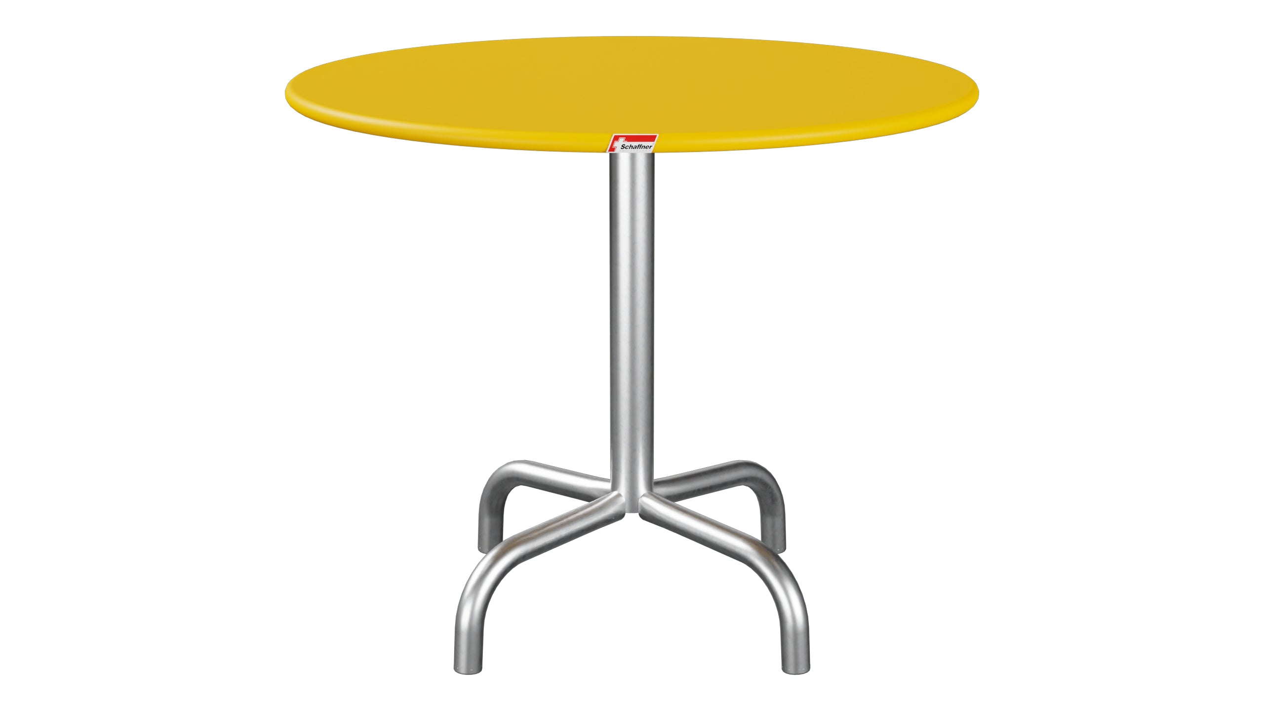 Rigi Metall-Beistelltisch Outdoor ø60 / 50 in Gelb präsentiert im Onlineshop von KAQTU Design AG. Beistelltisch Outdoor ist von Schaffner
