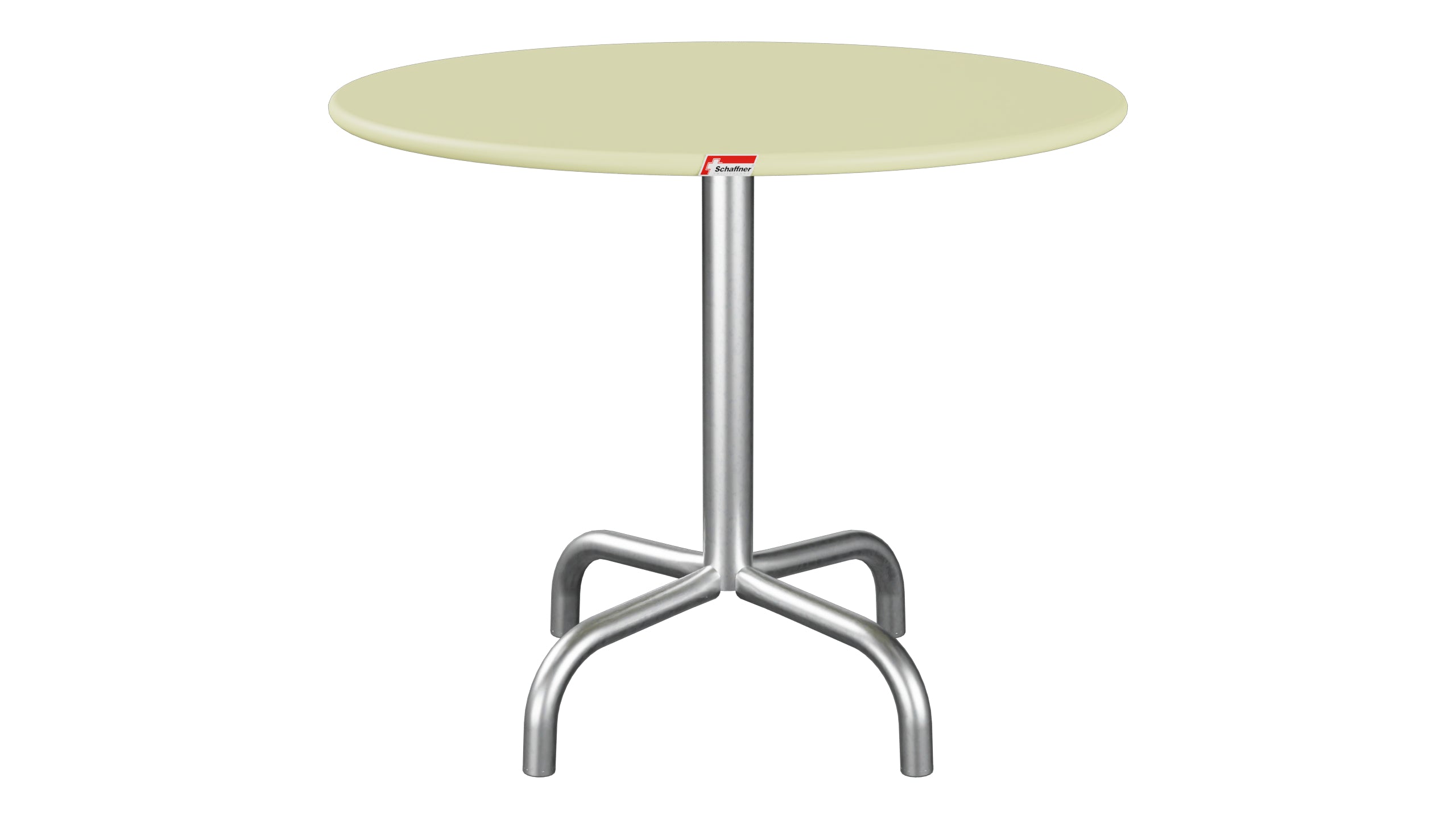 Rigi Metall-Beistelltisch Outdoor ø60 / 50 in Buchsbaumgelb präsentiert im Onlineshop von KAQTU Design AG. Beistelltisch Outdoor ist von Schaffner