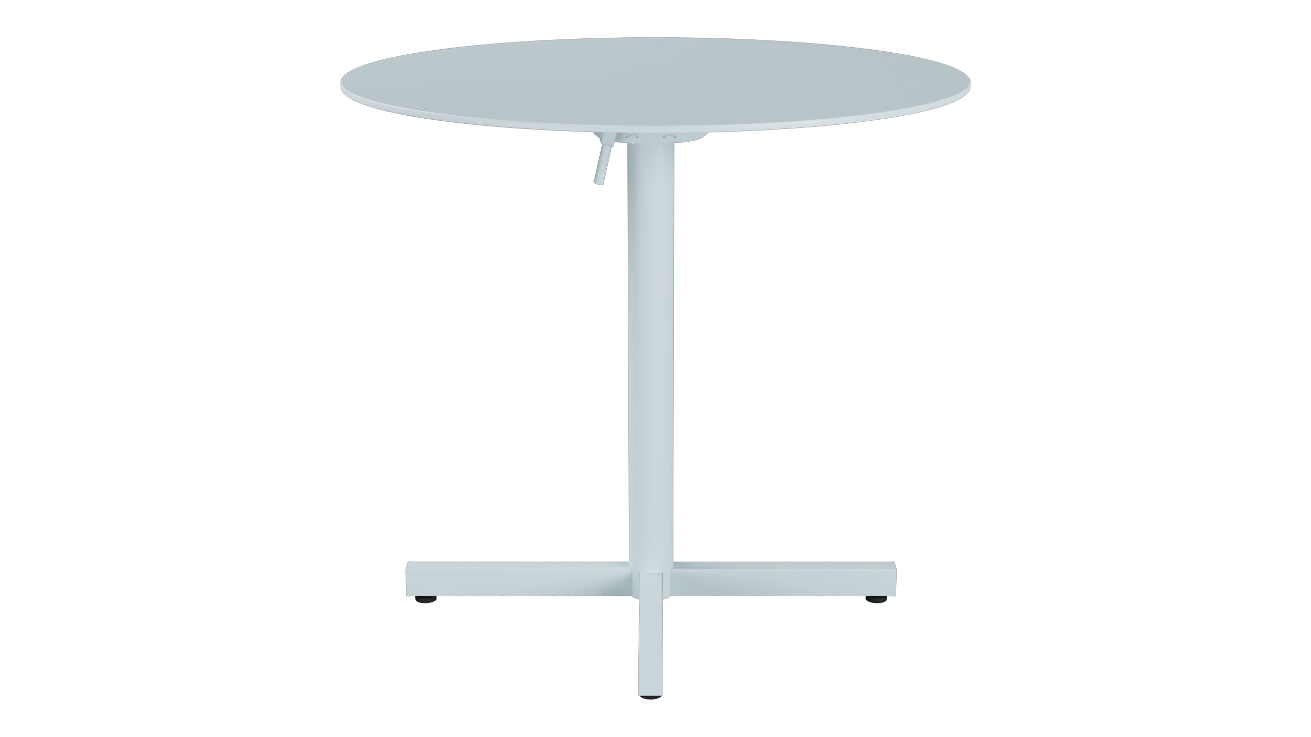 Luzern Glasfaser-Gartentisch Decor ø80 klappbar in Pastellblau präsentiert im Onlineshop von KAQTU Design AG. Gartentisch ist von Schaffner