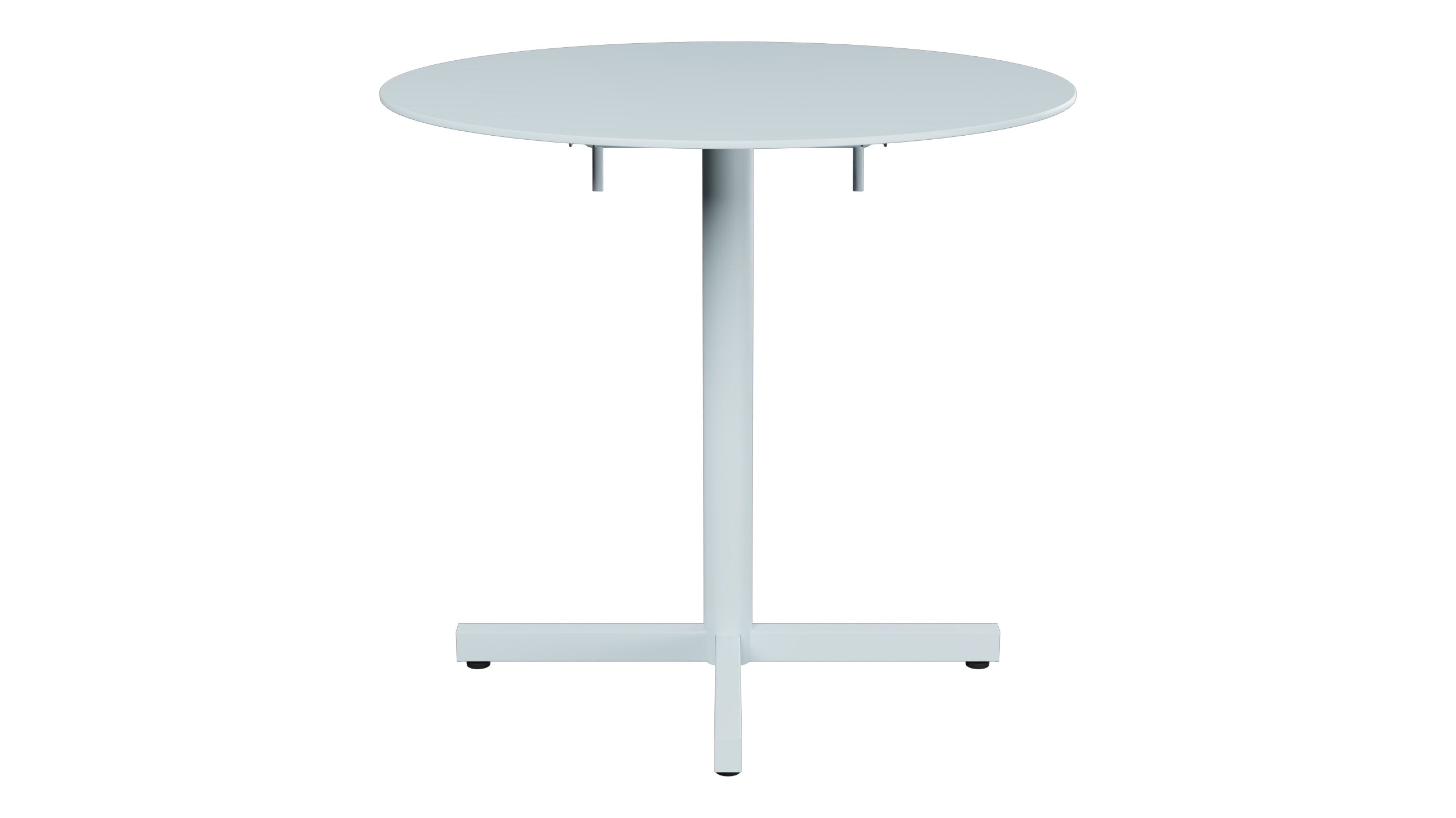 Luzern Glasfaser-Gartentisch Decor ø80 klappbar in Pastellblau präsentiert im Onlineshop von KAQTU Design AG. Gartentisch ist von Schaffner