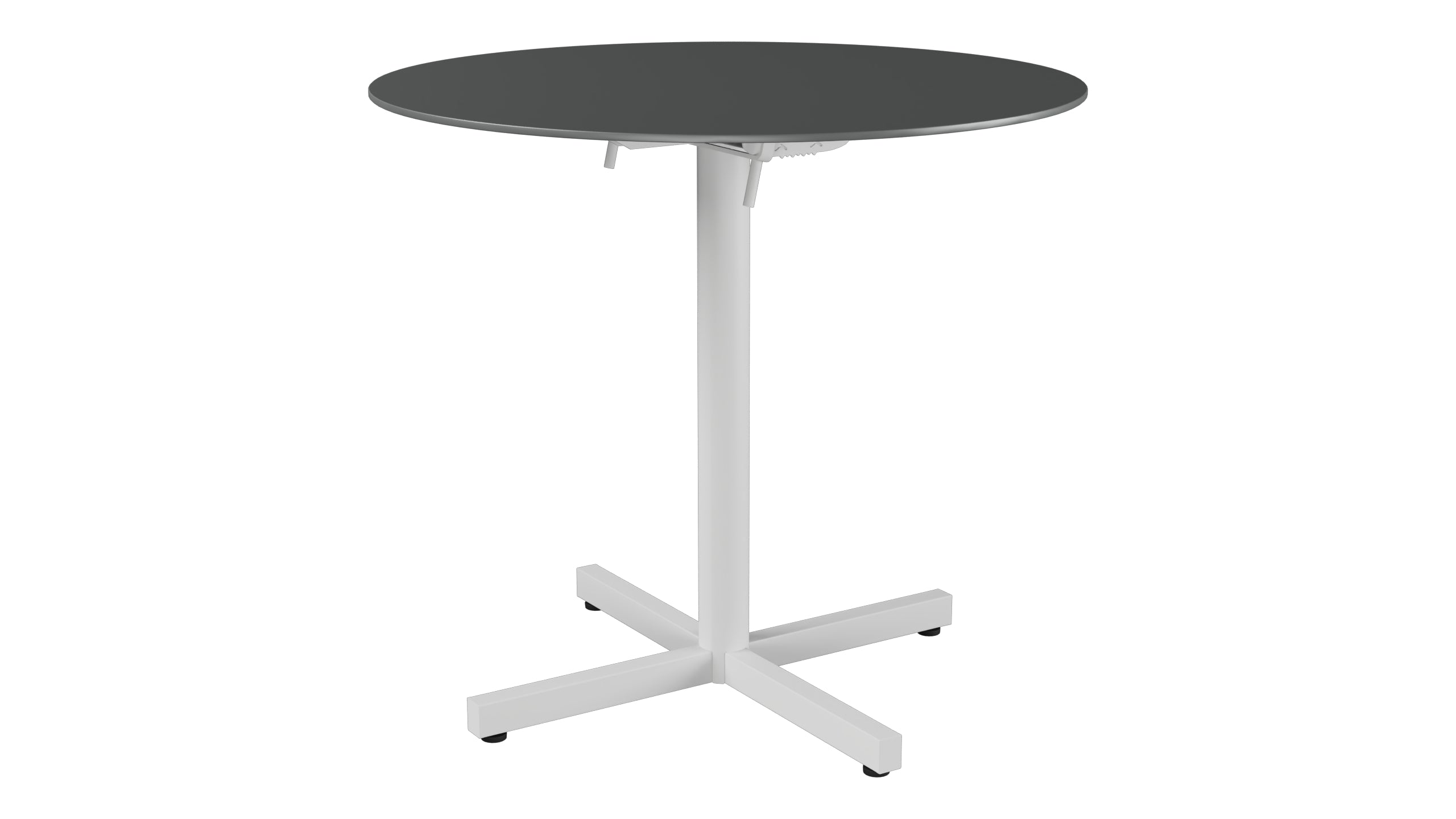 Luzern Glasfaser-Gartentisch Decor ø80 klappbar in Graphit präsentiert im Onlineshop von KAQTU Design AG. Gartentisch ist von Schaffner