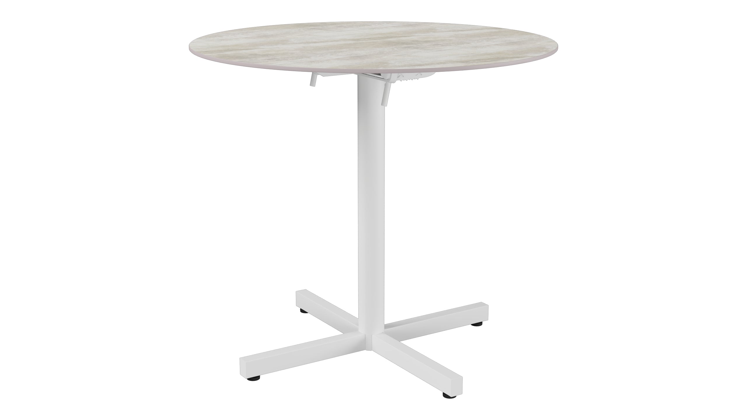 Luzern Glasfaser-Gartentisch Decor ø80 klappbar in Stromboli hell  präsentiert im Onlineshop von KAQTU Design AG. Gartentisch ist von Schaffner