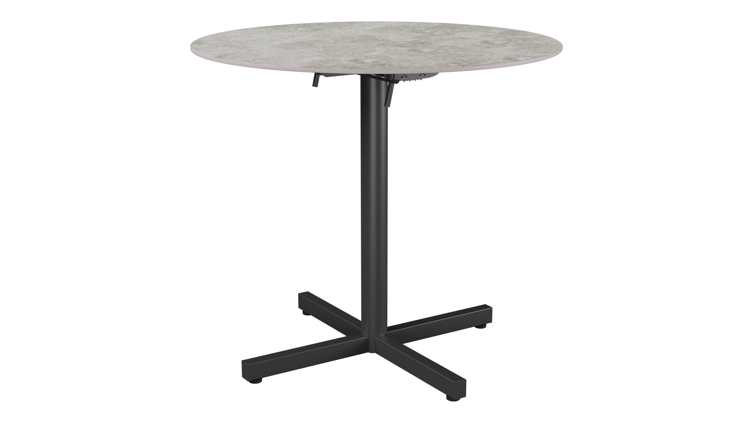 Luzern Glasfaser-Gartentisch Decor ø80 klappbar in Beton präsentiert im Onlineshop von KAQTU Design AG. Gartentisch ist von Schaffner