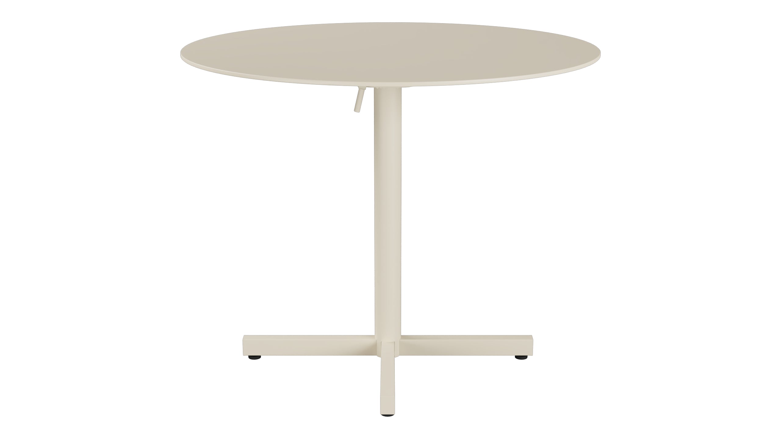 Luzern Glasfaser-Gartentisch Decor ø90 klappbar in Pastellsand präsentiert im Onlineshop von KAQTU Design AG. Gartentisch ist von Schaffner
