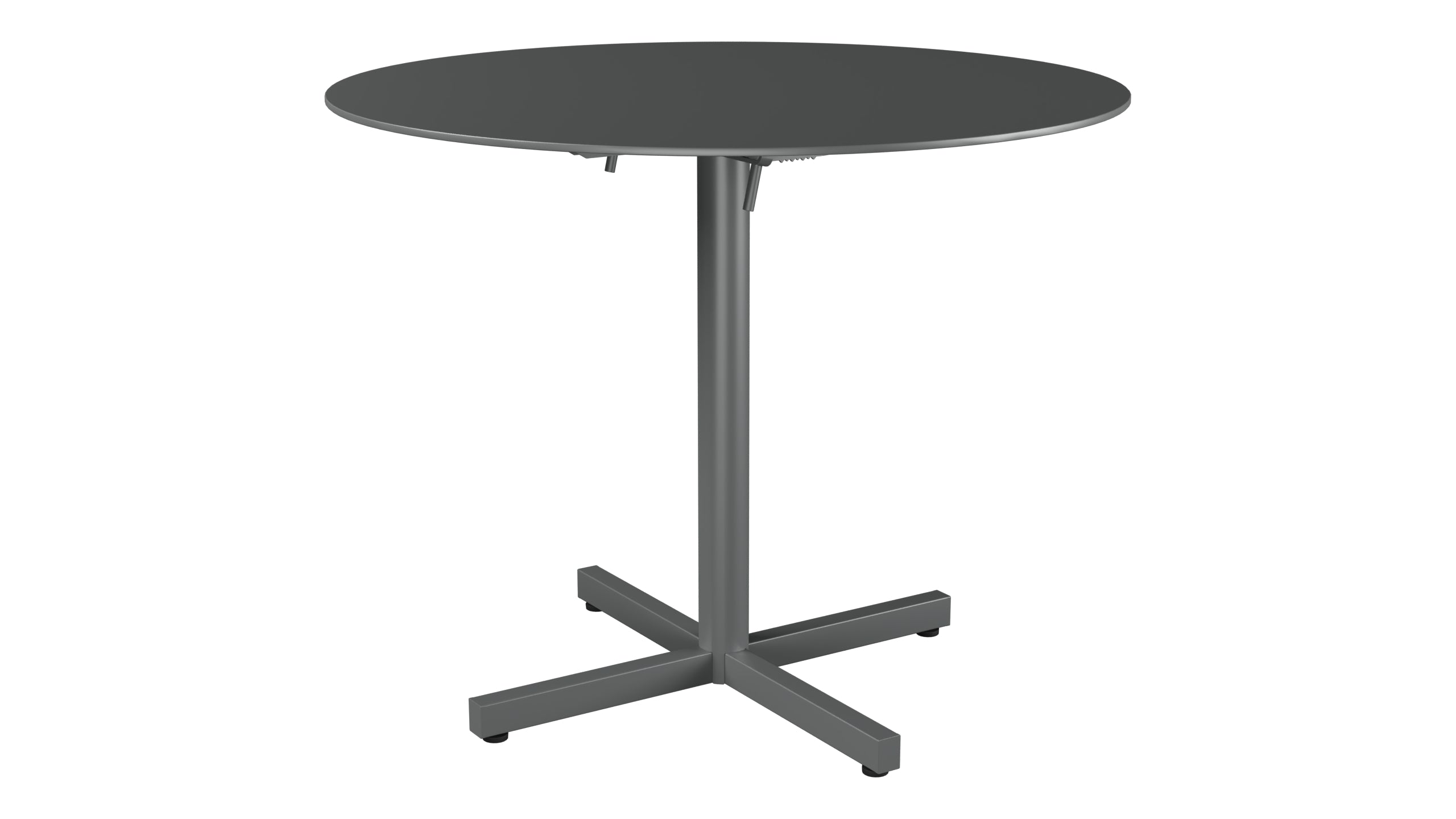 Luzern Glasfaser-Gartentisch Decor ø90 klappbar in Graphit präsentiert im Onlineshop von KAQTU Design AG. Gartentisch ist von Schaffner