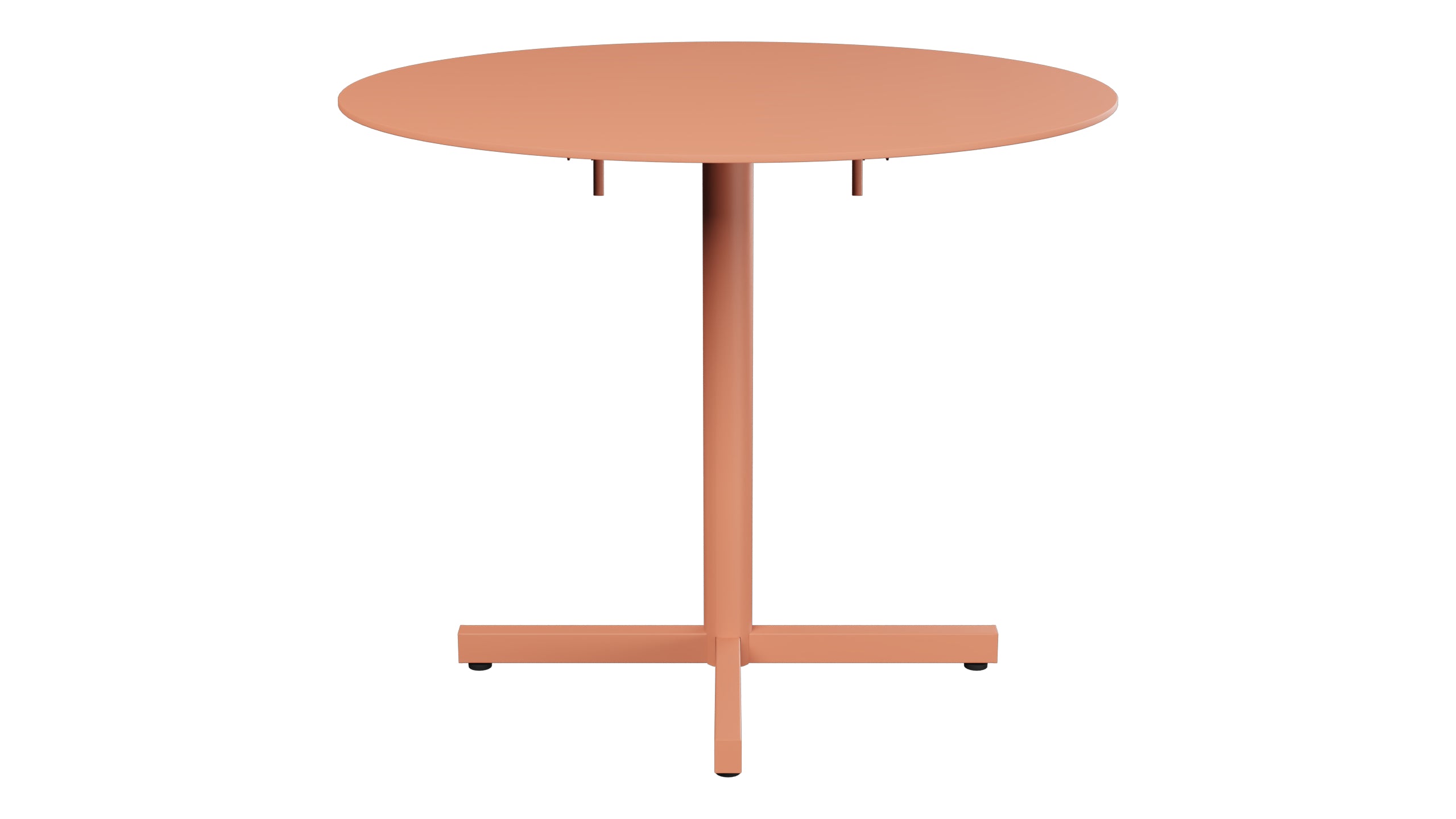 Luzern Glasfaser-Gartentisch Decor ø90 klappbar in Pastellterracotta präsentiert im Onlineshop von KAQTU Design AG. Gartentisch ist von Schaffner